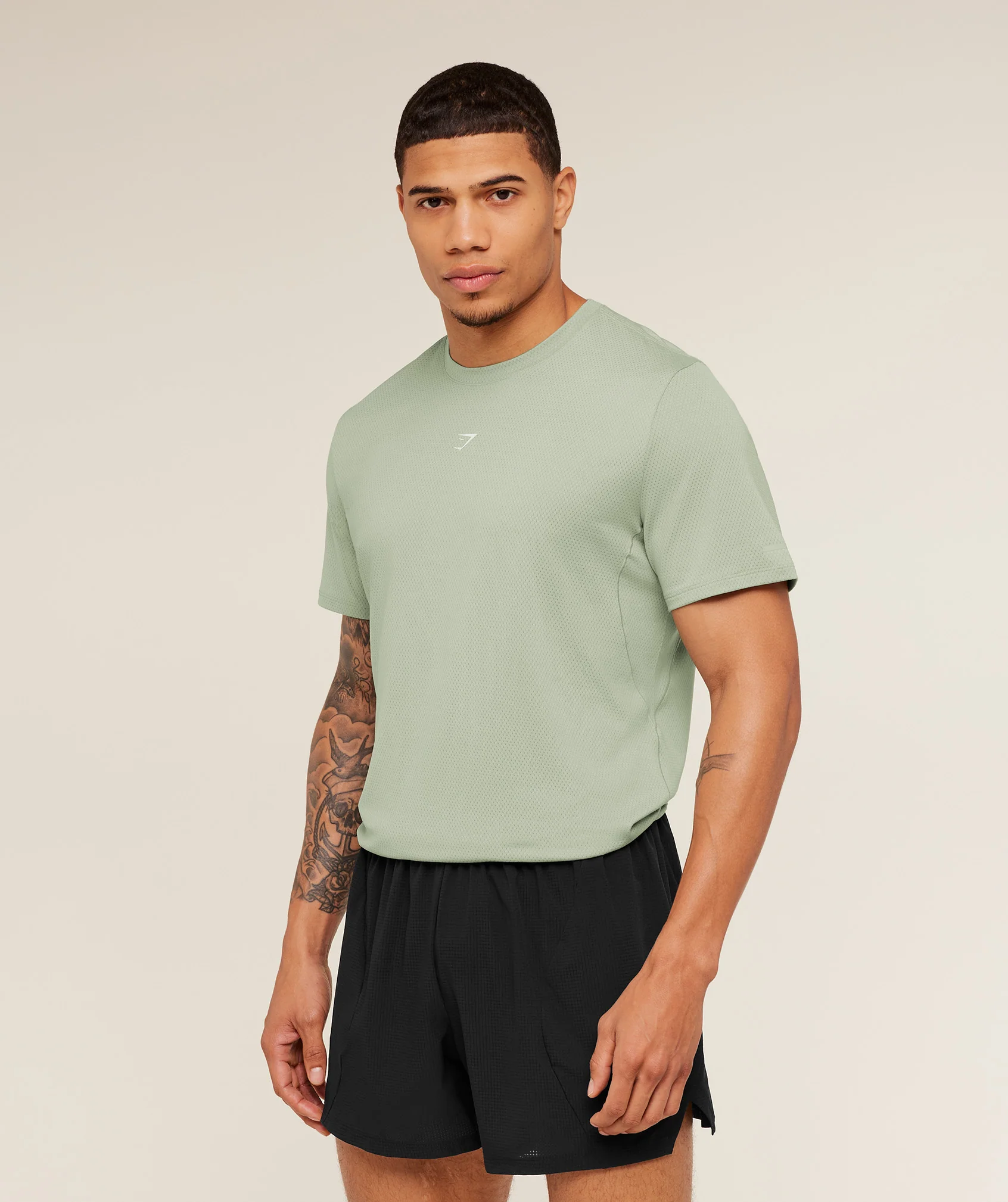 Gymshark Running T-Shirt - GS Haze Green - Image 3