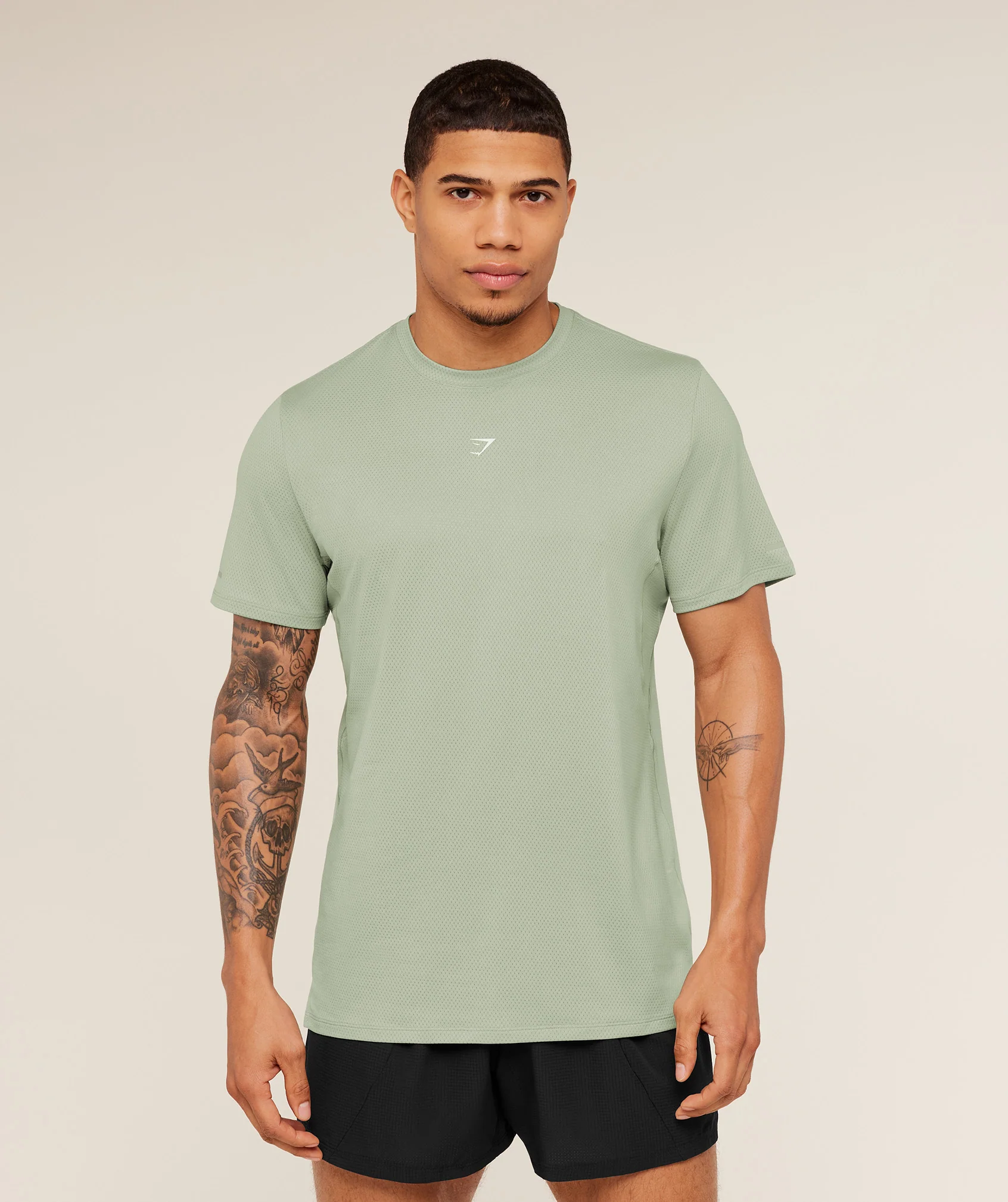 Gymshark Running T-Shirt - GS Haze Green - Image 4