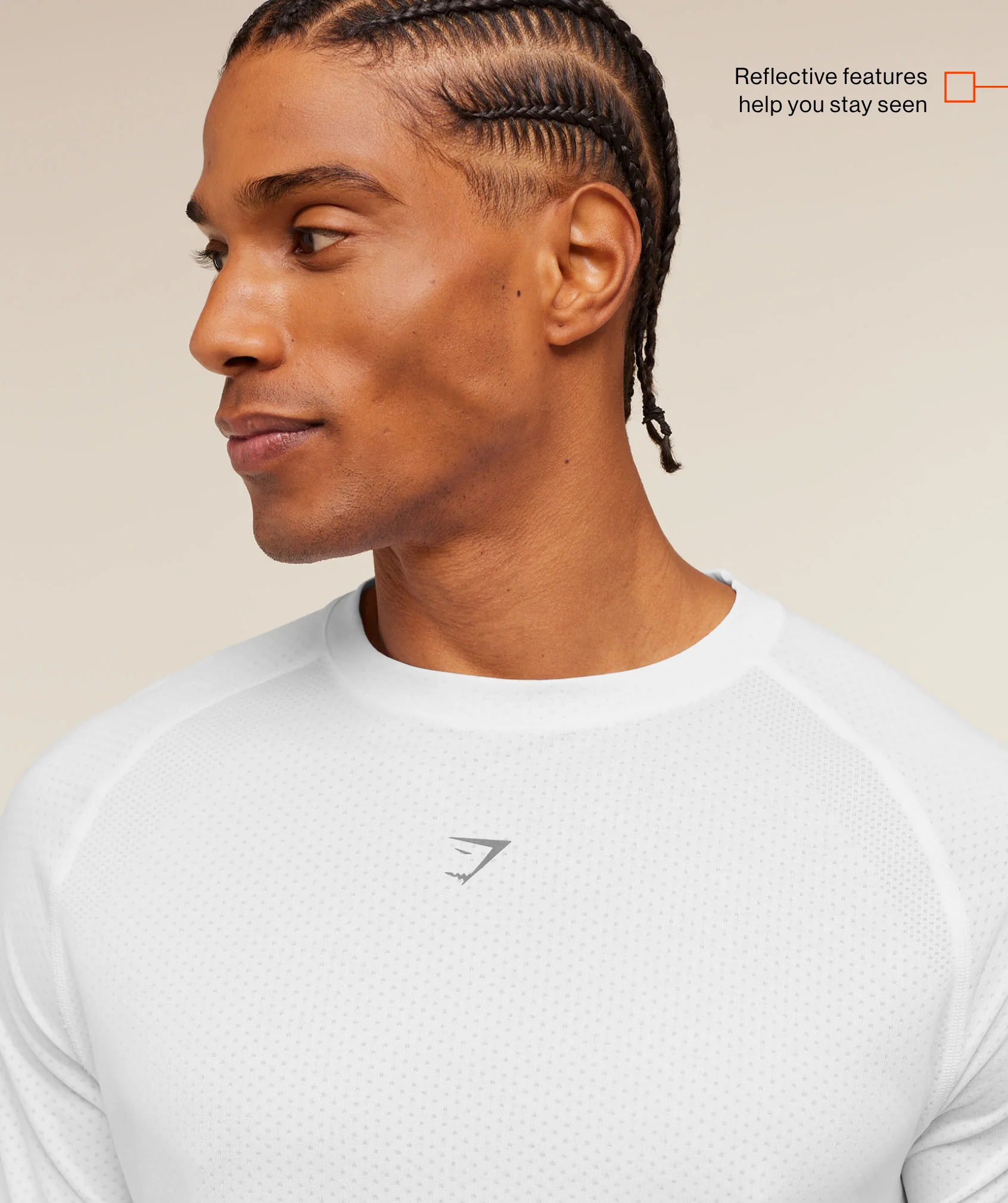 Gymshark Hybrid Engineered Jacquard T-Shirt - White - Image 2