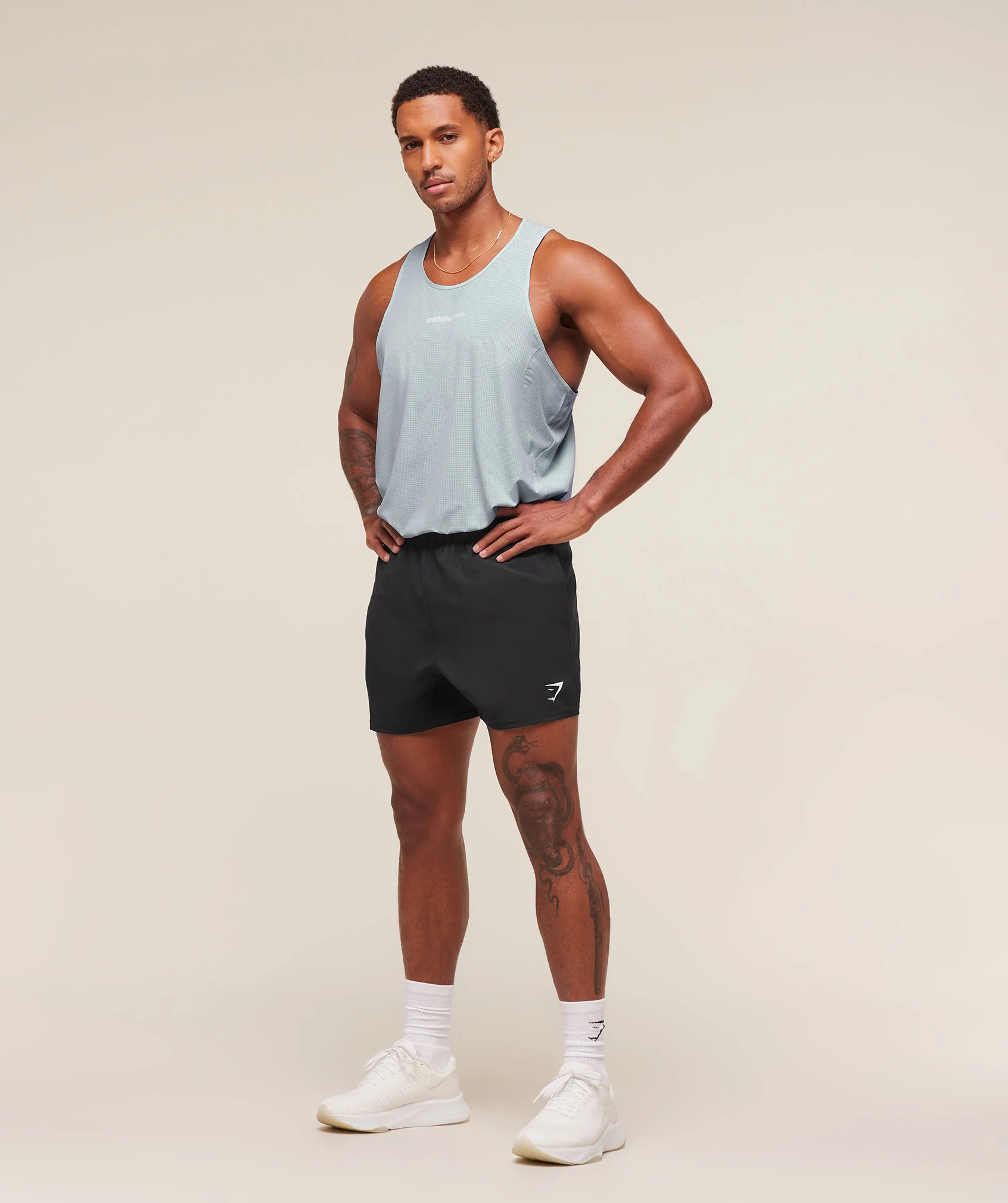 Gymshark Running Tank - Smoke Blue - Image 4