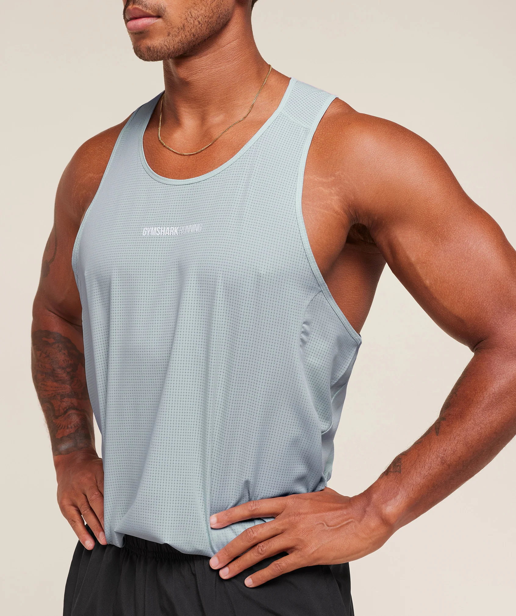Gymshark Running Tank - Smoke Blue - Image 5