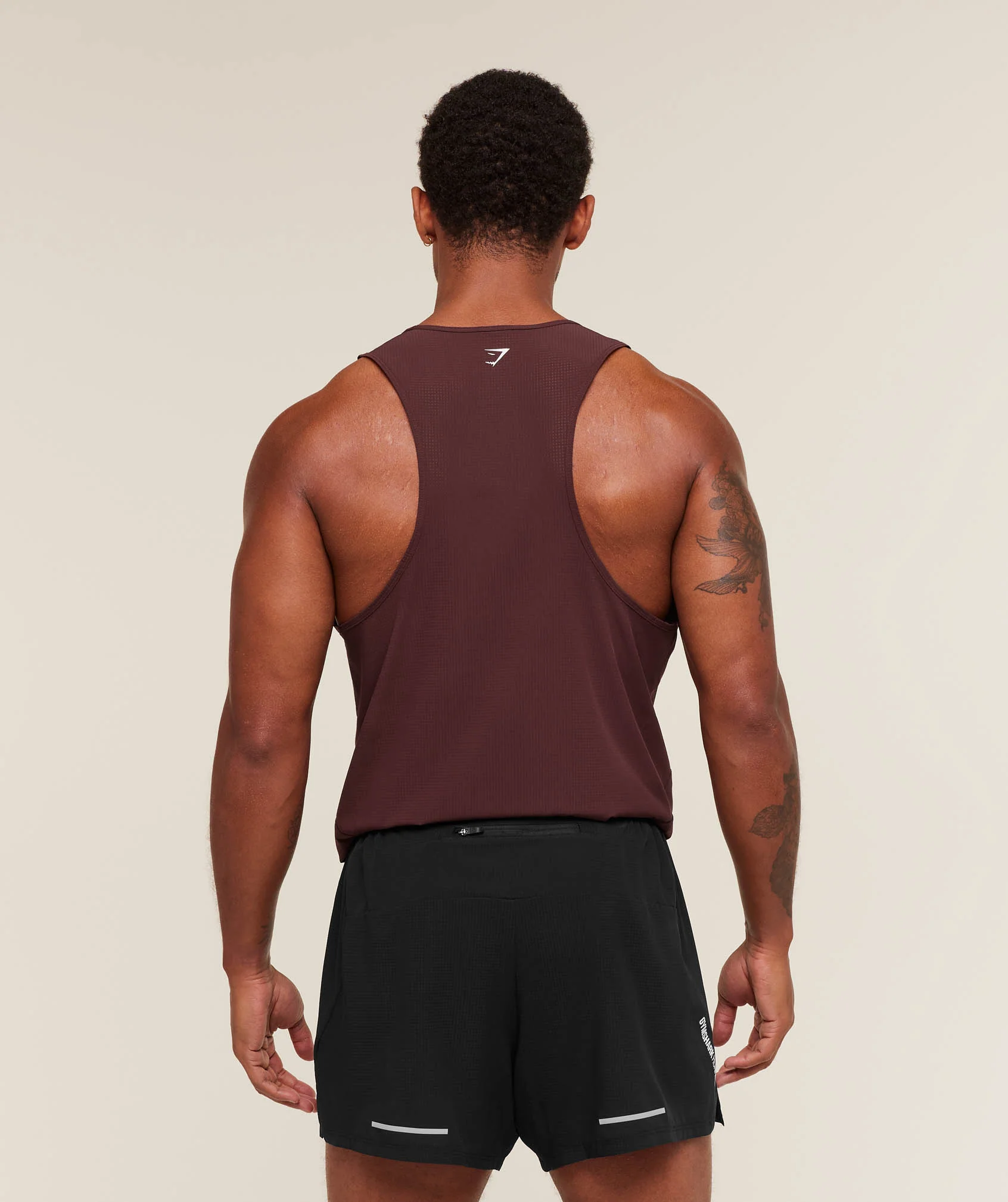 Gymshark Running Tank - Rich Maroon - Image 2