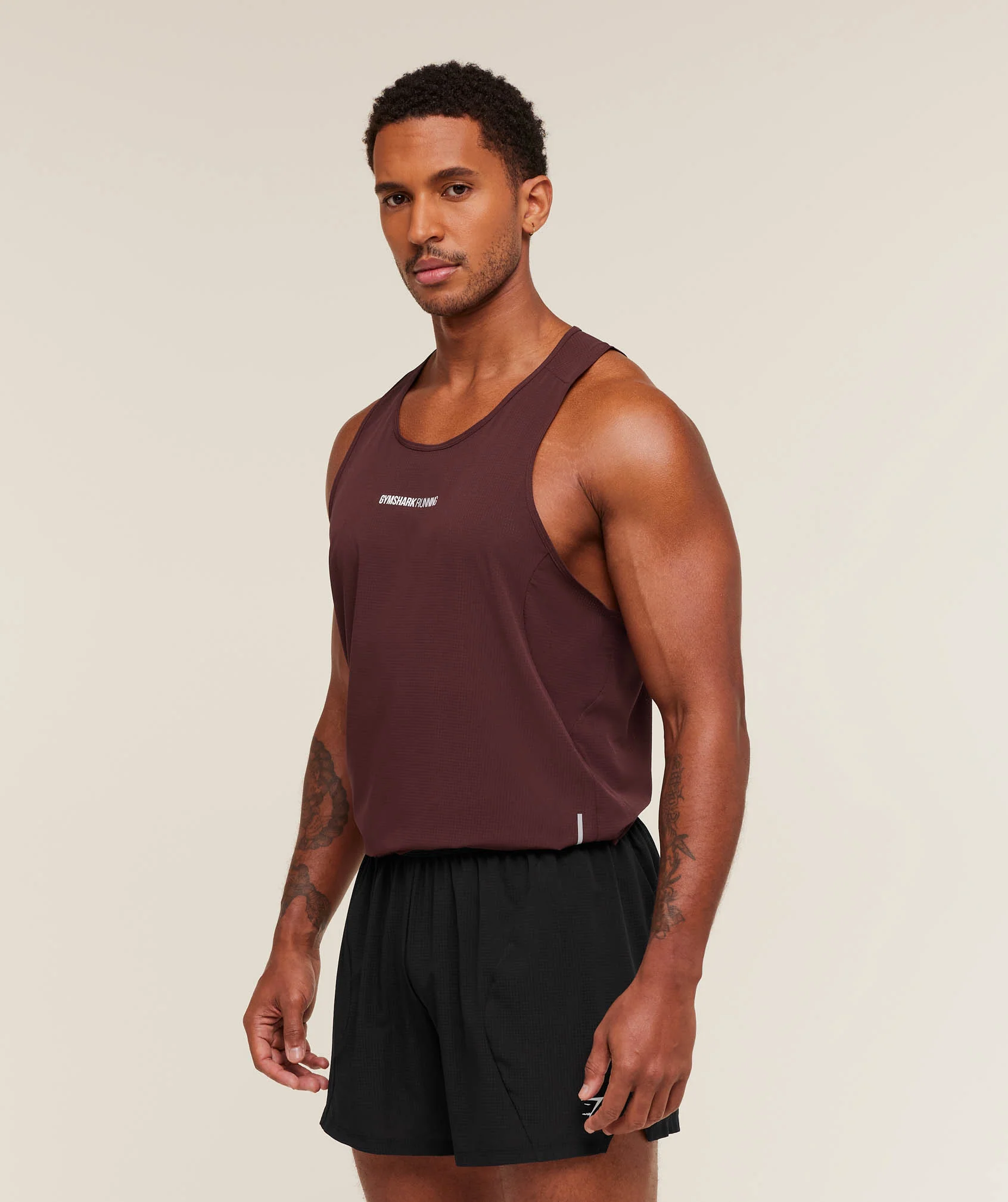 Gymshark Running Tank - Rich Maroon - Image 3