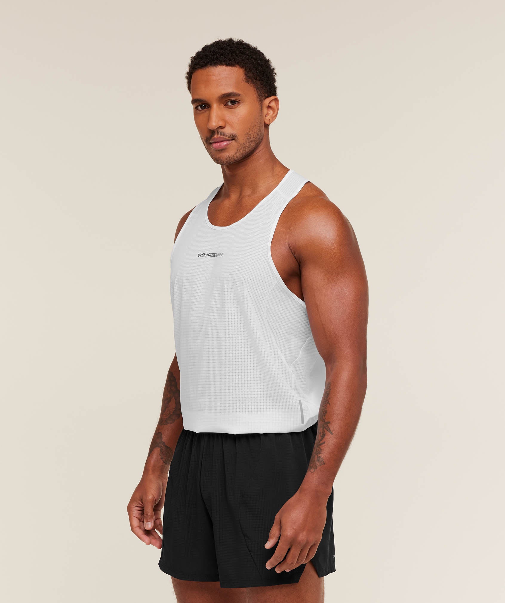 Gymshark Running Tank - White - Image 3