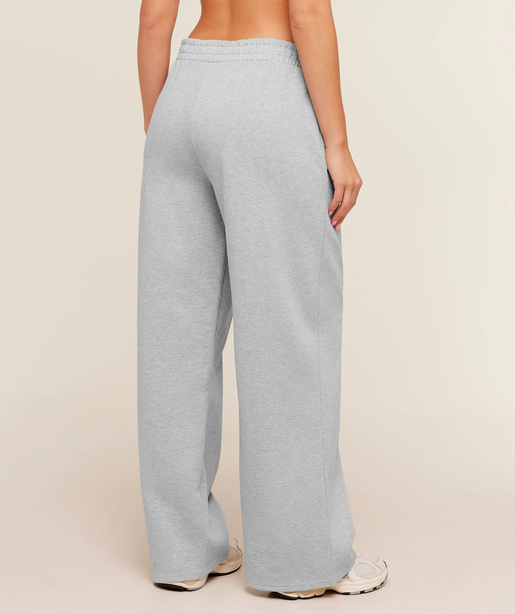Gymshark Script Embroidery Joggers - Light Grey Core Marl - Image 2