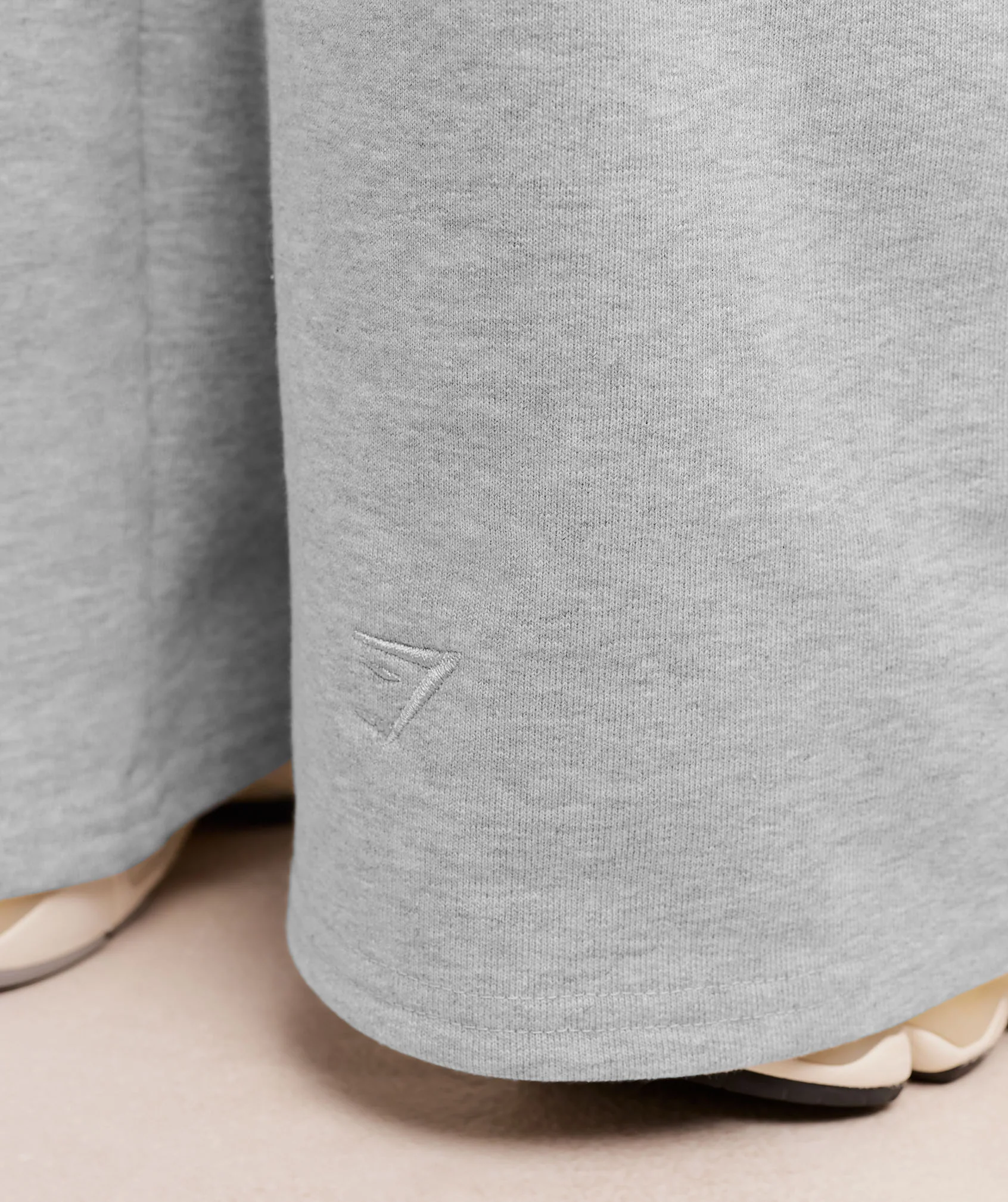 Gymshark Script Embroidery Joggers - Light Grey Core Marl - Image 6
