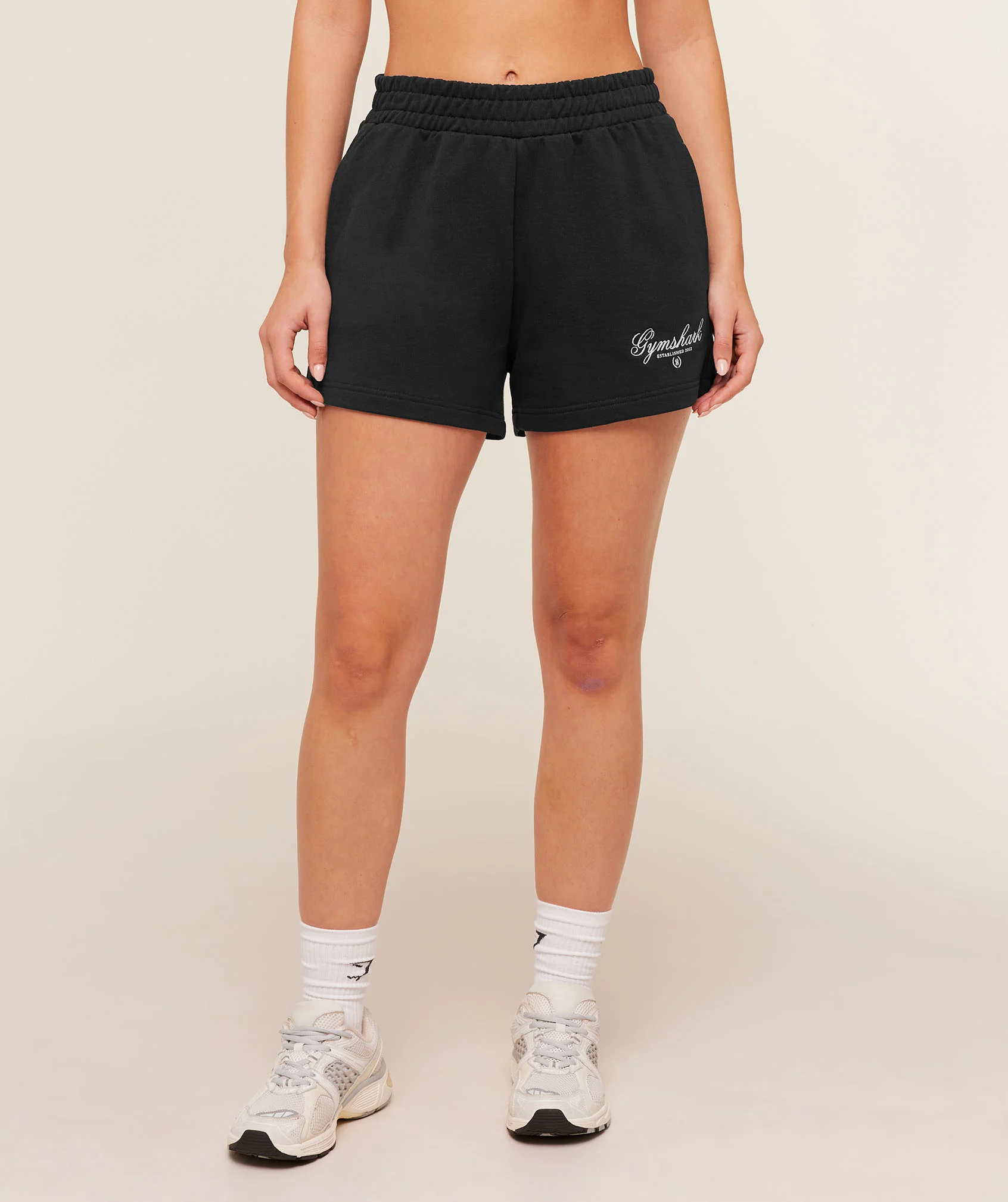 Gymshark Script Embroidery Shorts - Black