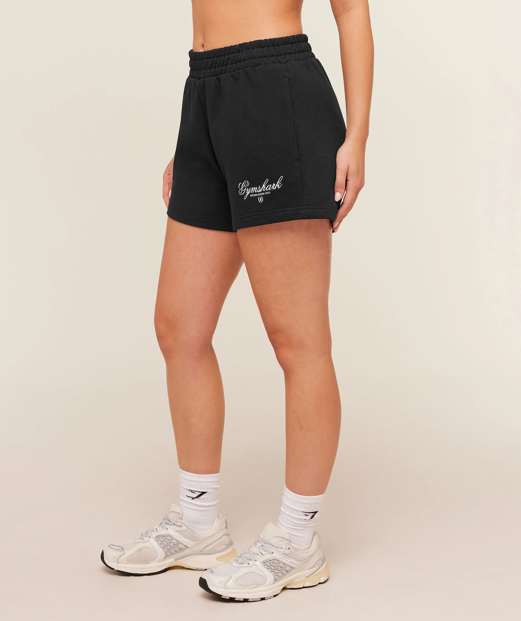 Gymshark Script Embroidery Shorts - Black - Image 3