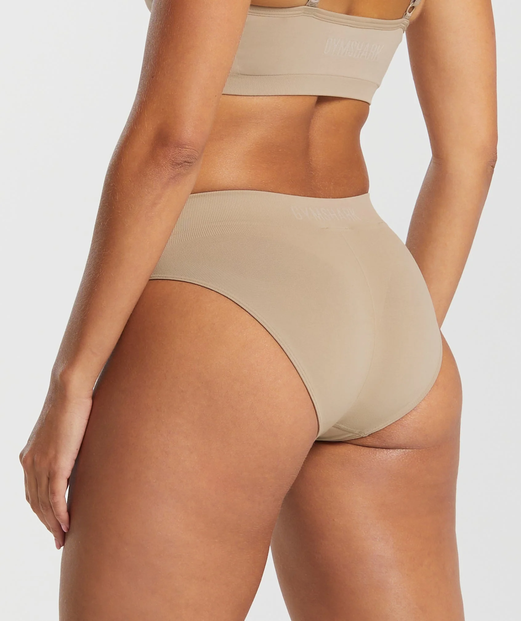 Gymshark Seamless Brief - Cement Brown - Image 2