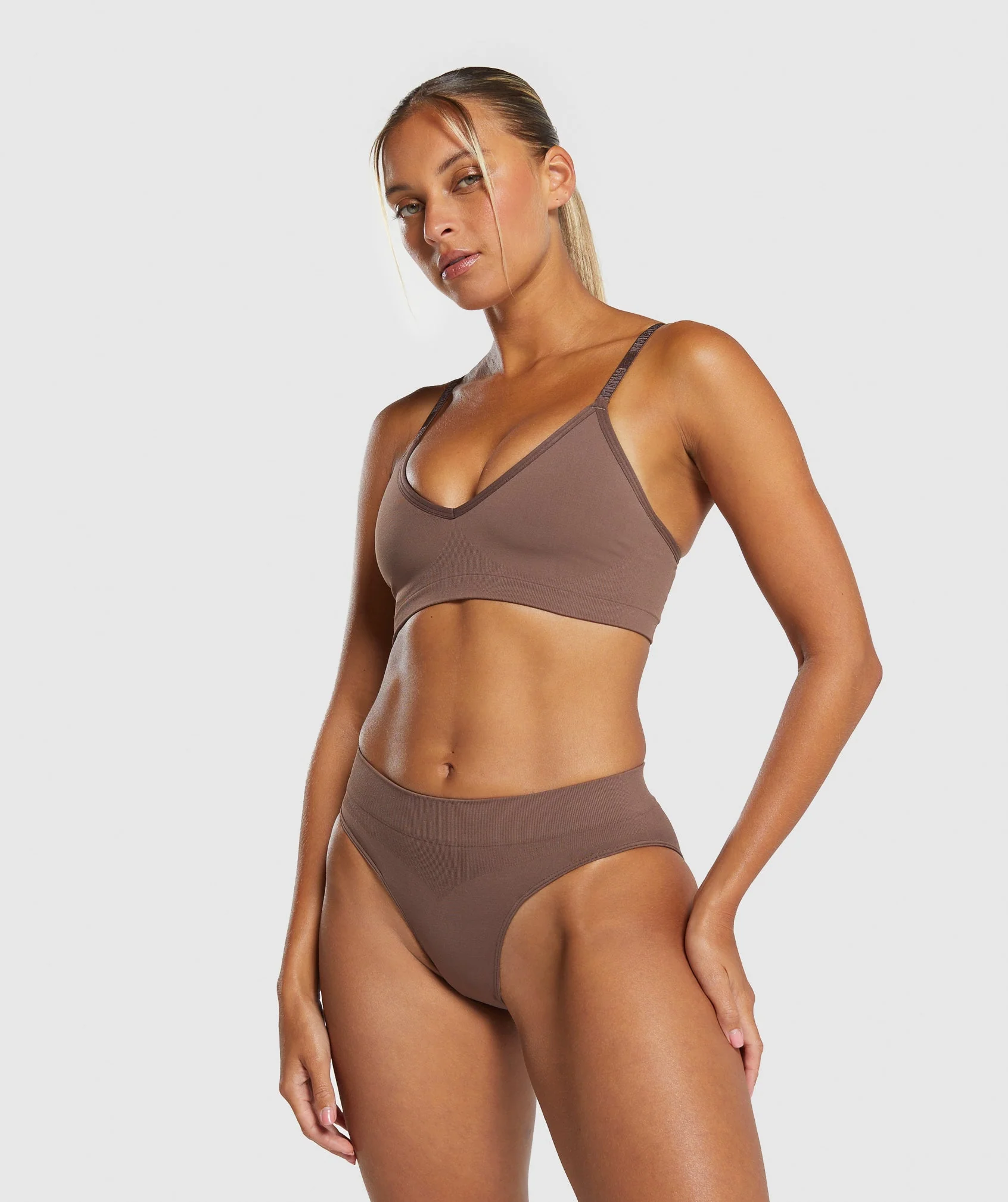 Gymshark Seamless Brief - Soft Brown - Image 4
