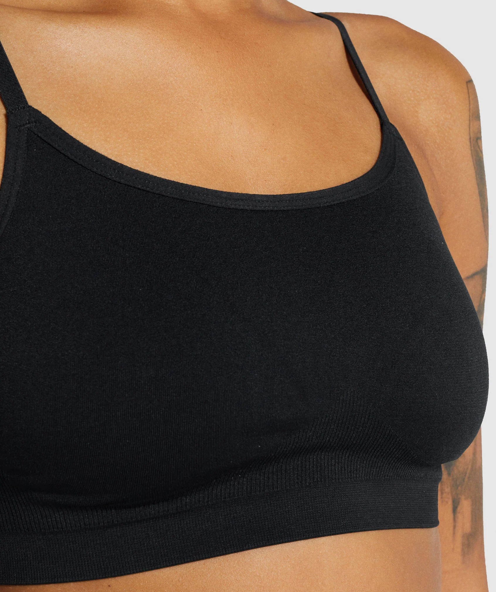Gymshark Seamless Scoop Neck Bralette- Black - Image 5