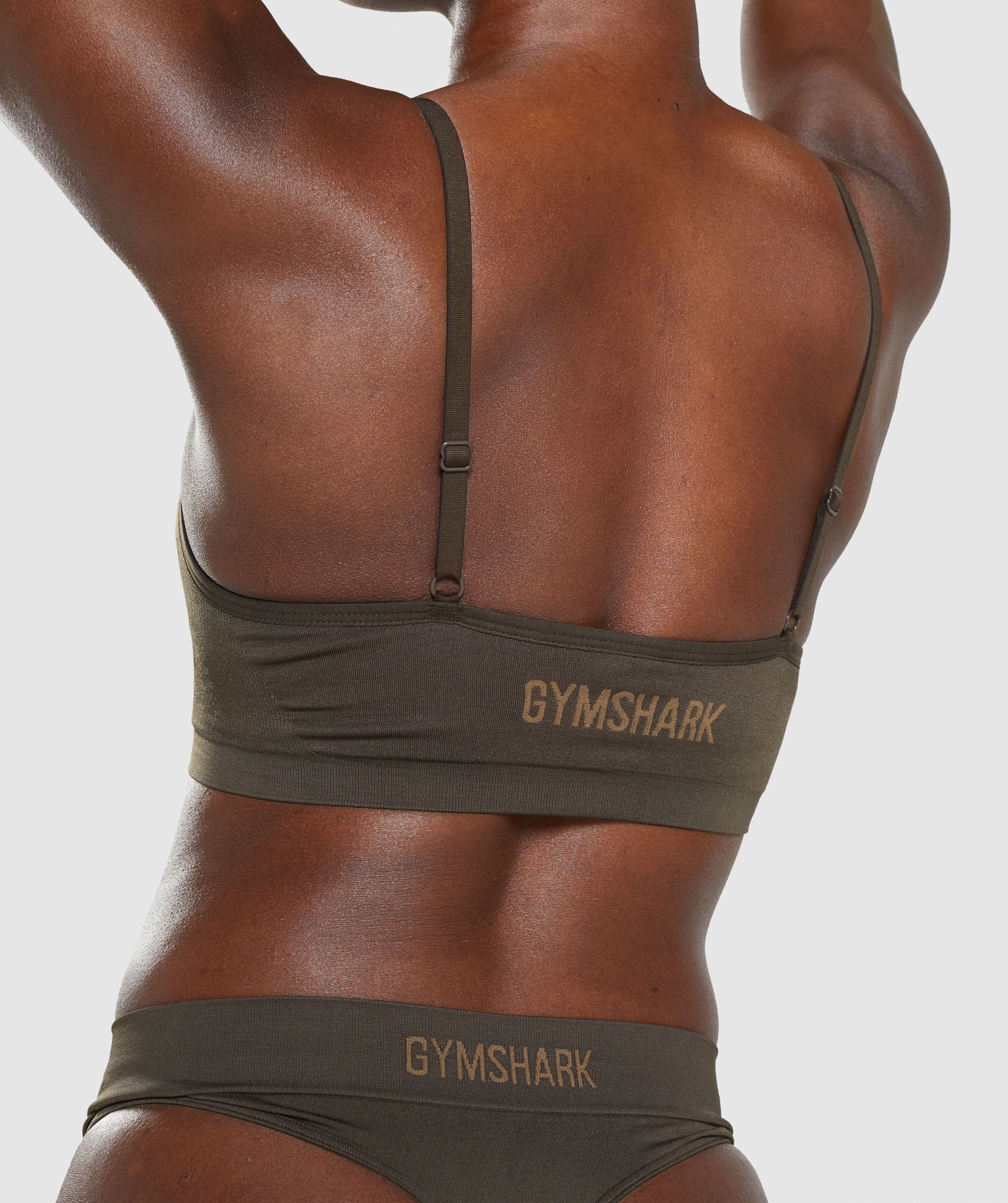 Gymshark Seamless Scoop Neck Bralette - Espresso Brown - Image 6