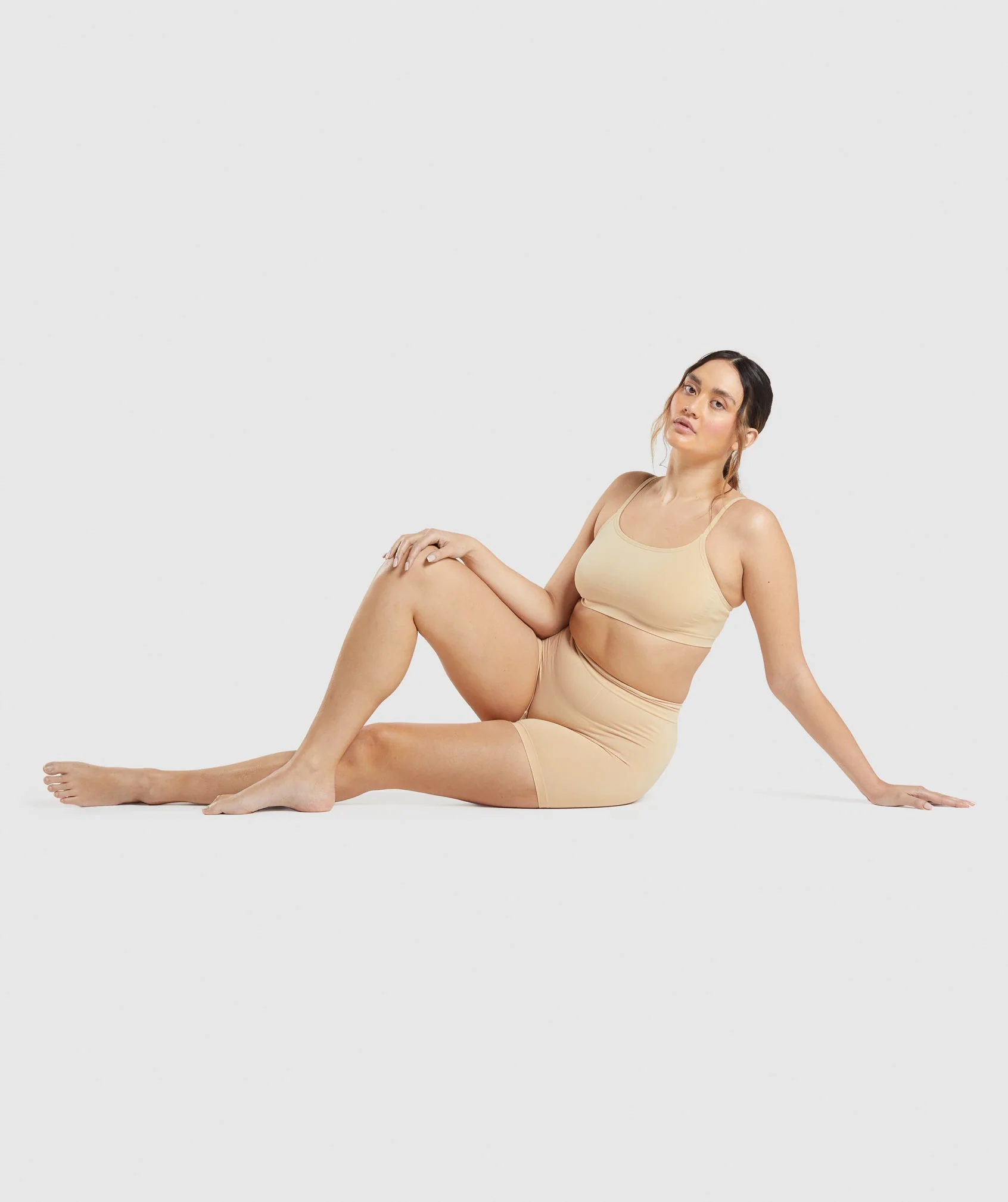 Gymshark Seamless Scoop Neck Bralette - Fawn Light Brown - Image 4