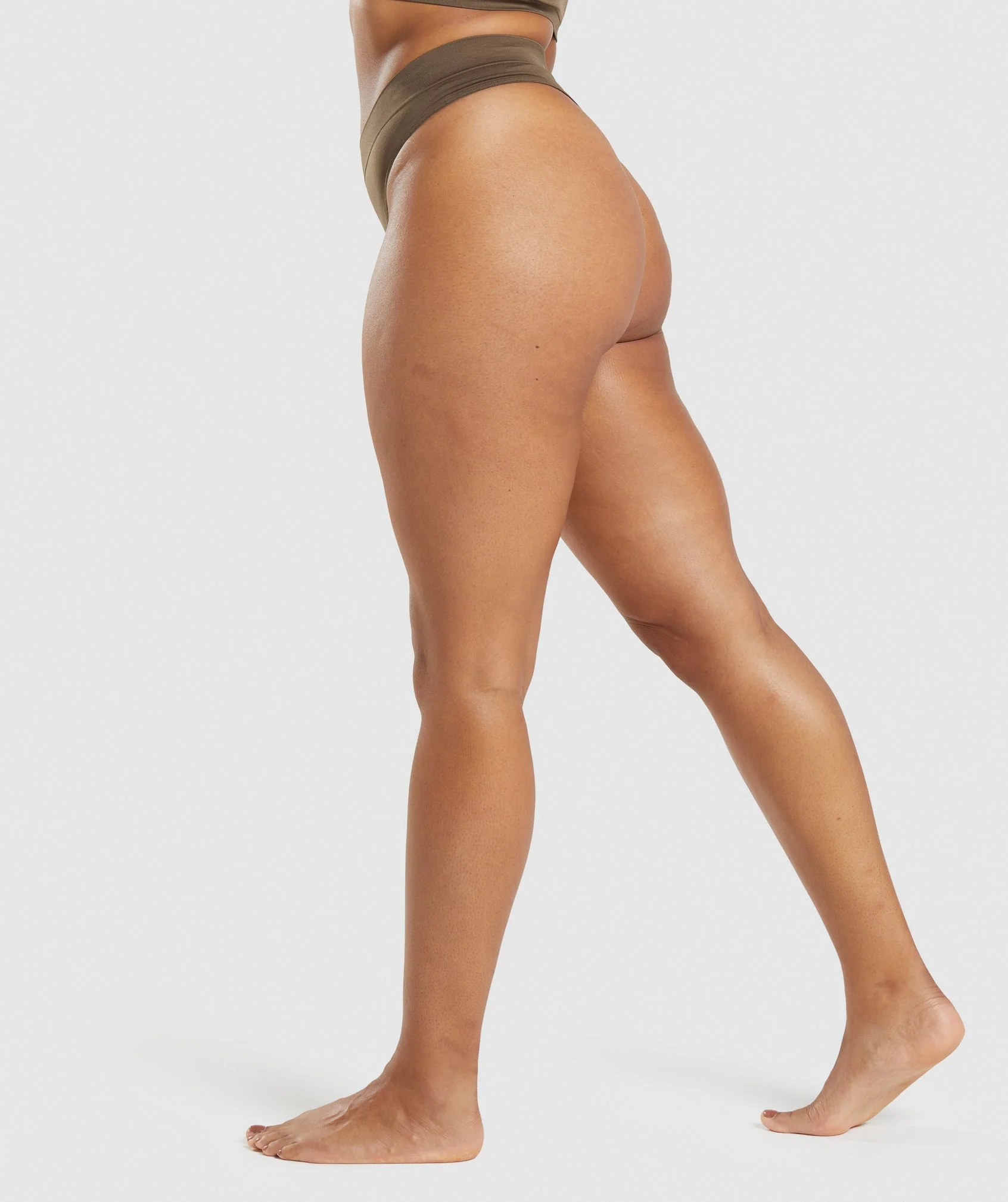 Gymshark Seamless High Rise Thong - Walnut Brown - Image 3