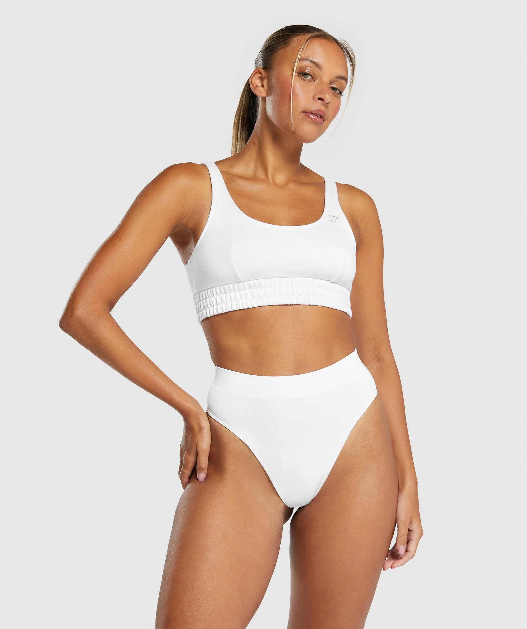 Gymshark Seamless High Waisted Thong - White - Image 4