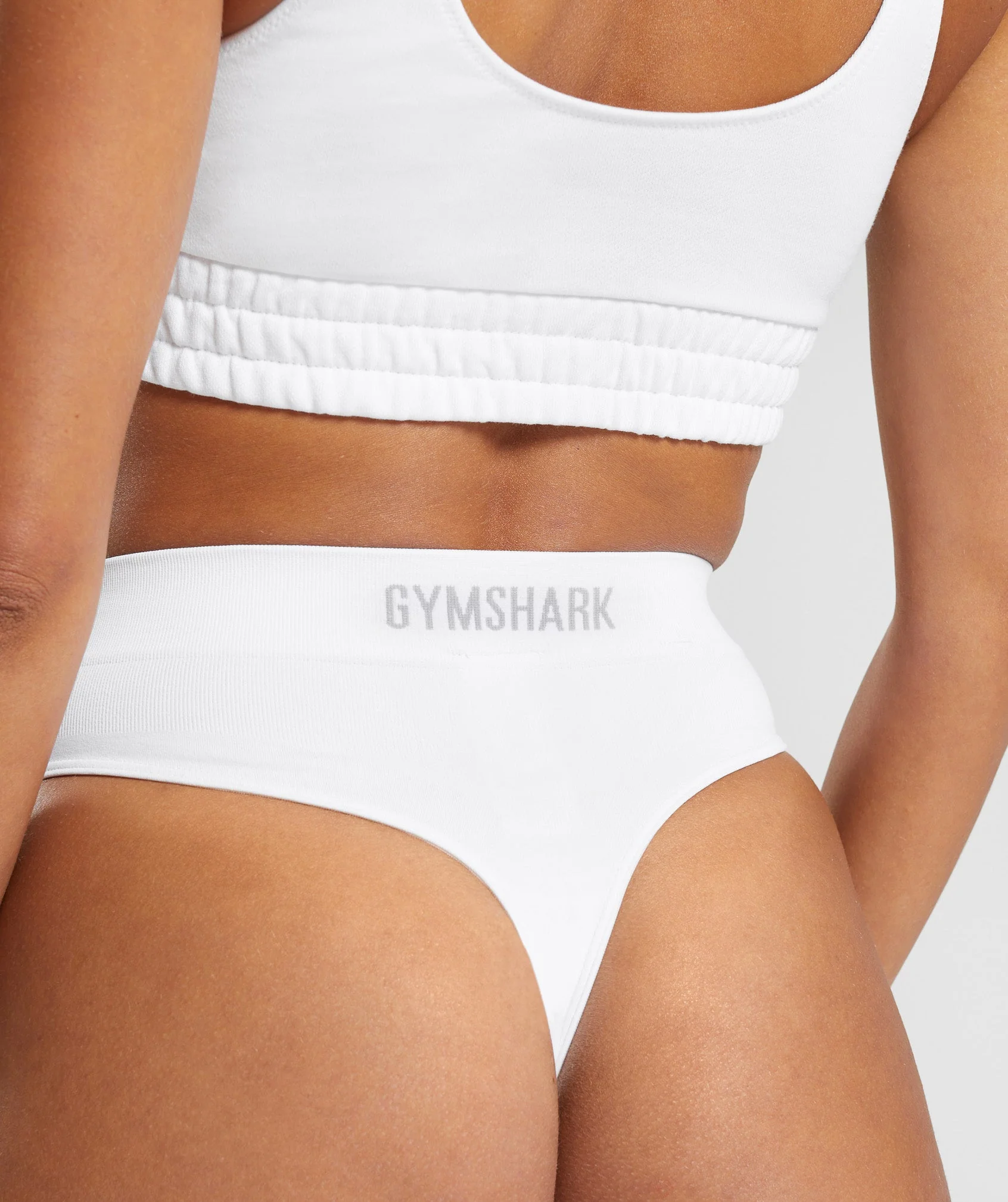 Gymshark Seamless High Waisted Thong - White - Image 5