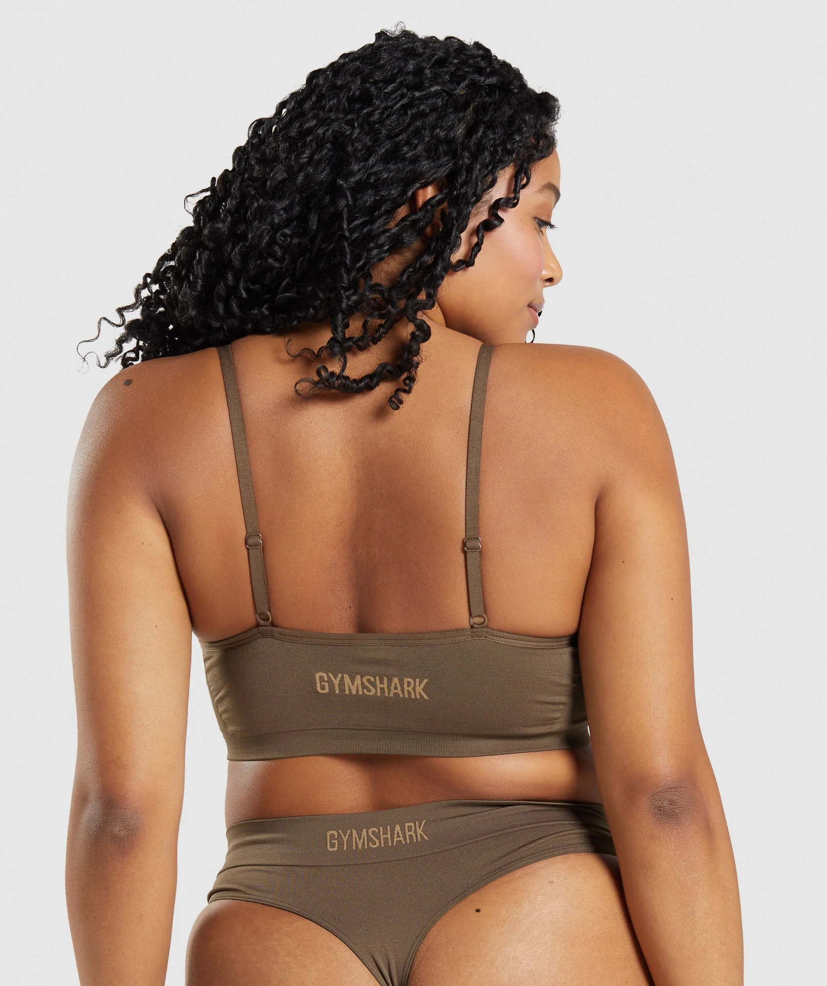 Gymshark Seamless Low Neck Bralette - Walnut Brown - Image 2
