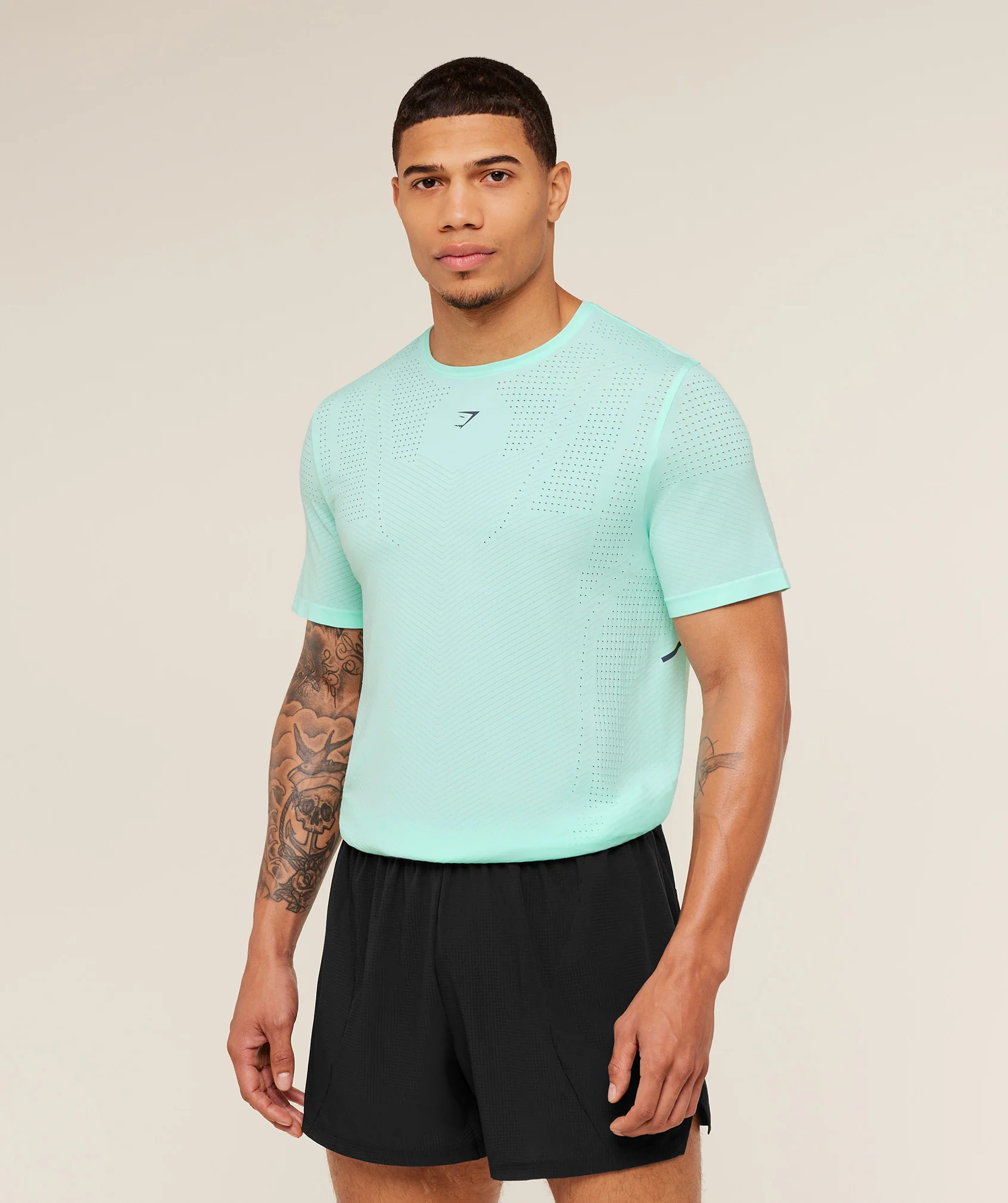 Gymshark Seamless Running T-Shirt - Pop Turquoise - Image 3