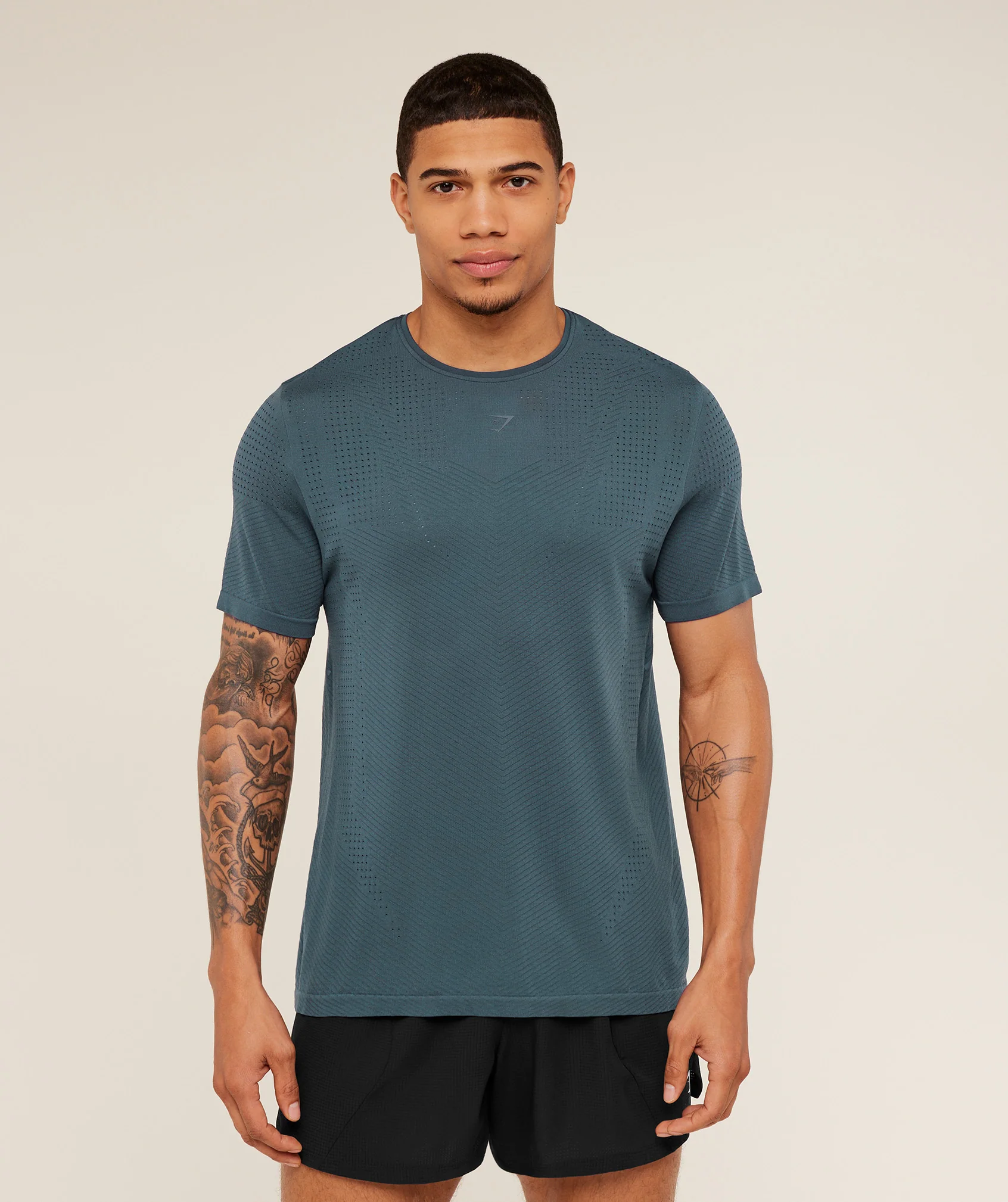 Gymshark Seamless Running T-Shirt - GS Stealth Blue - Image 3