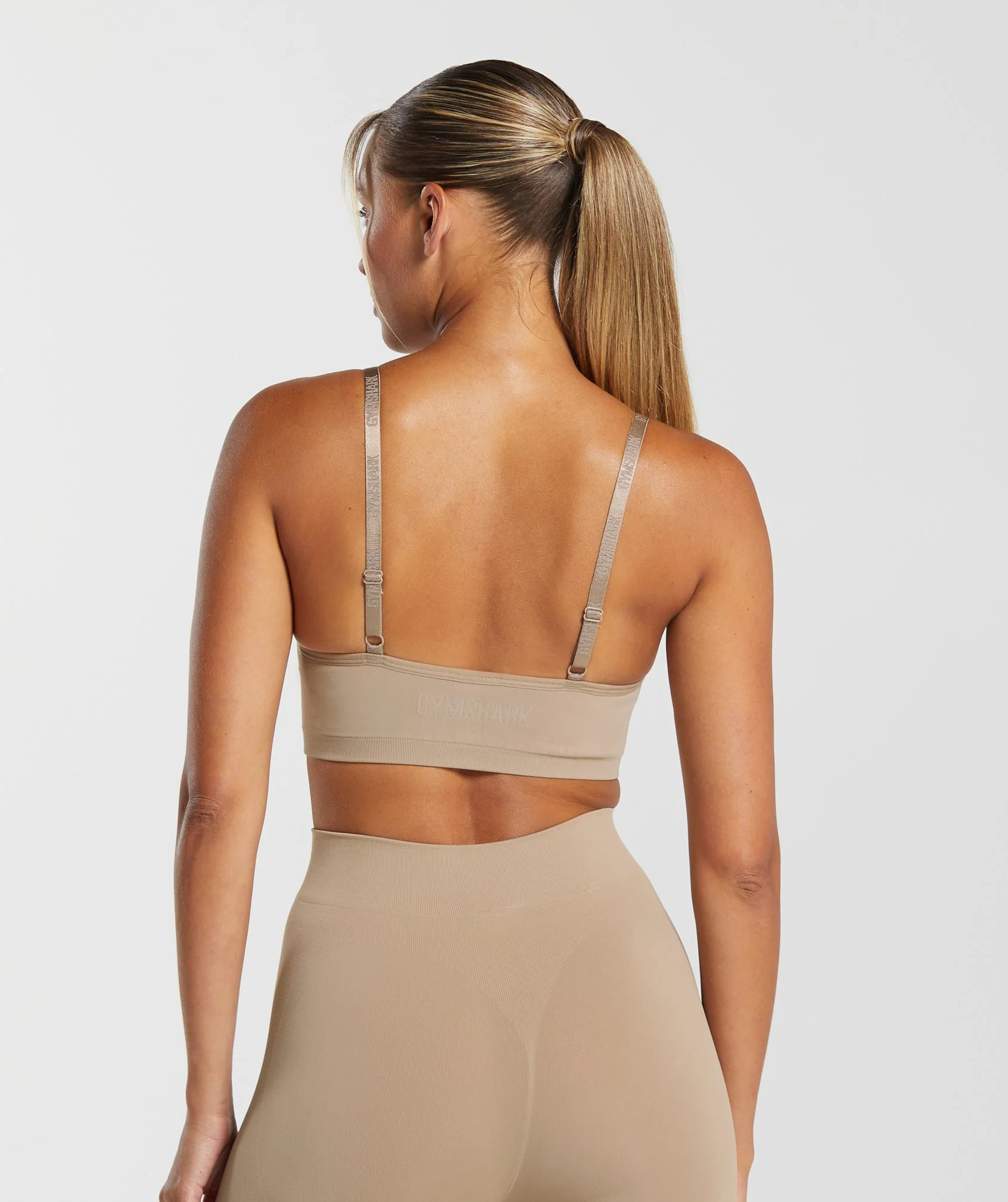 Gymshark Seamless V Neck Bralette - Cement Brown - Image 2