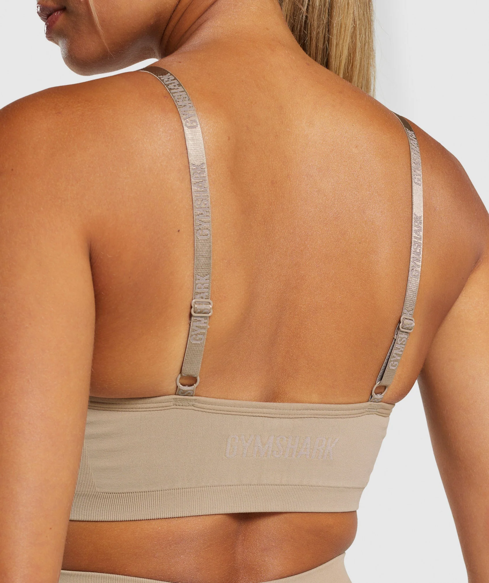 Gymshark Seamless V Neck Bralette - Cement Brown - Image 5