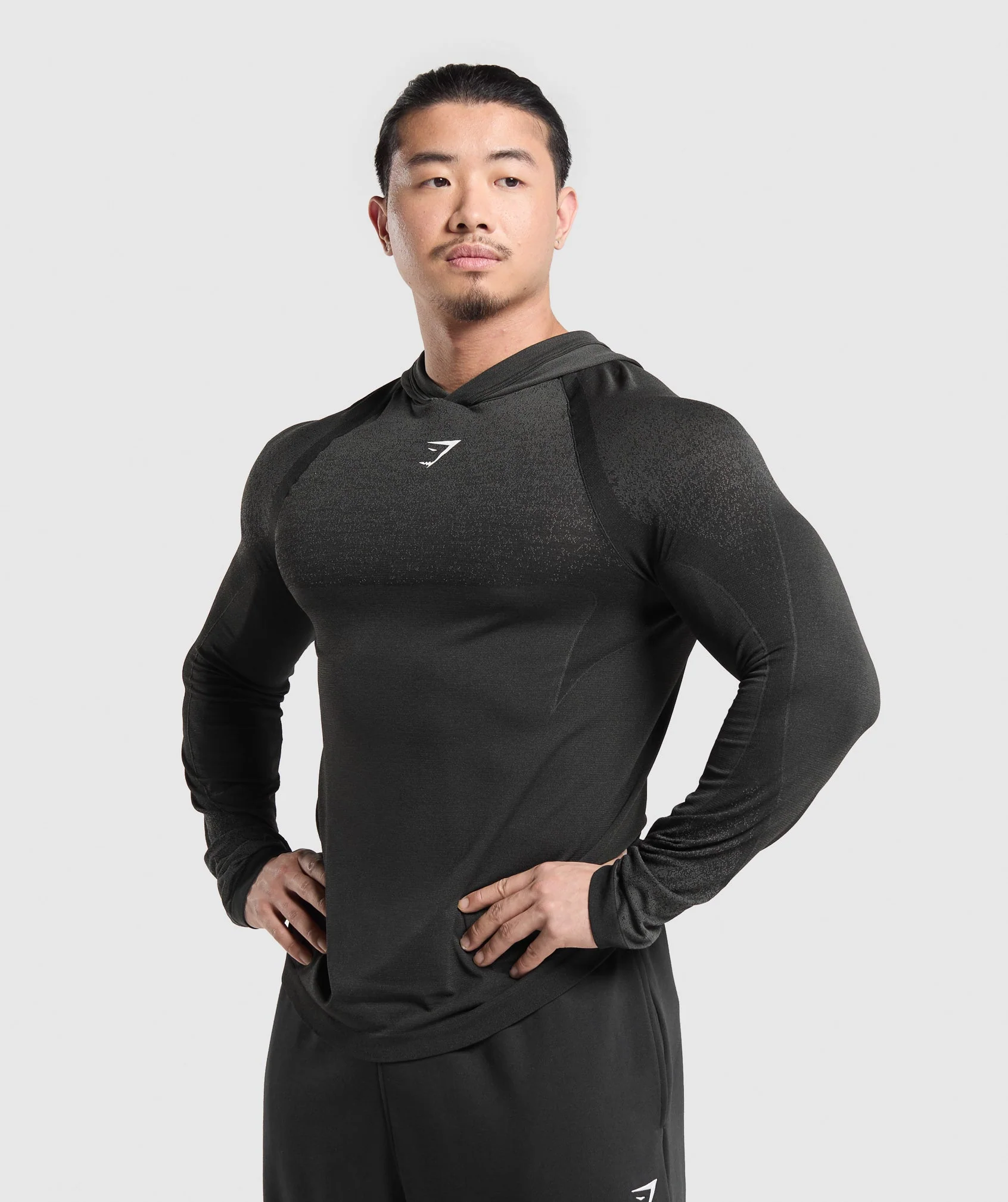 Gymshark Shadow Seamless Hoodie - Black - Image 3