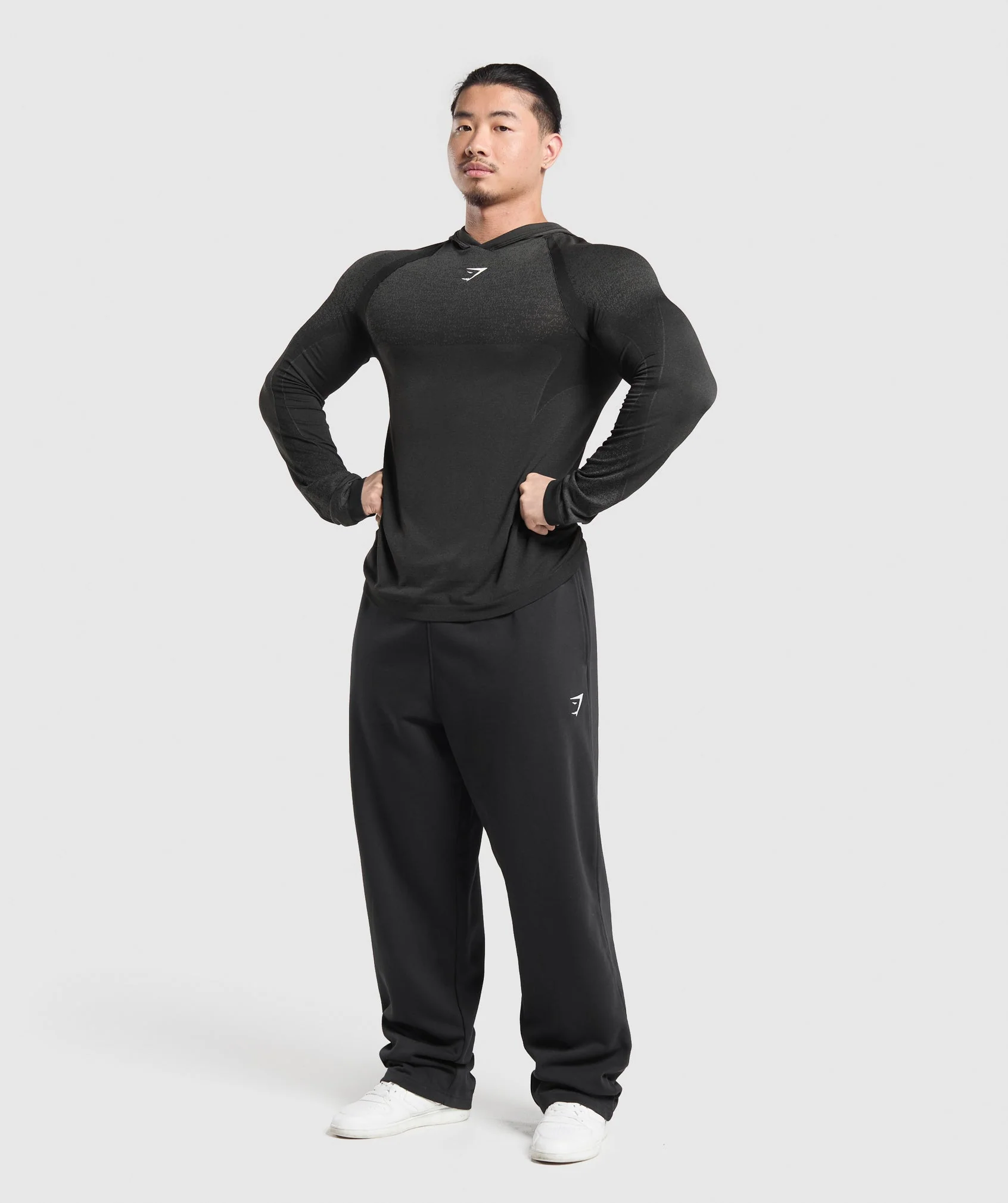 Gymshark Shadow Seamless Hoodie - Black - Image 4