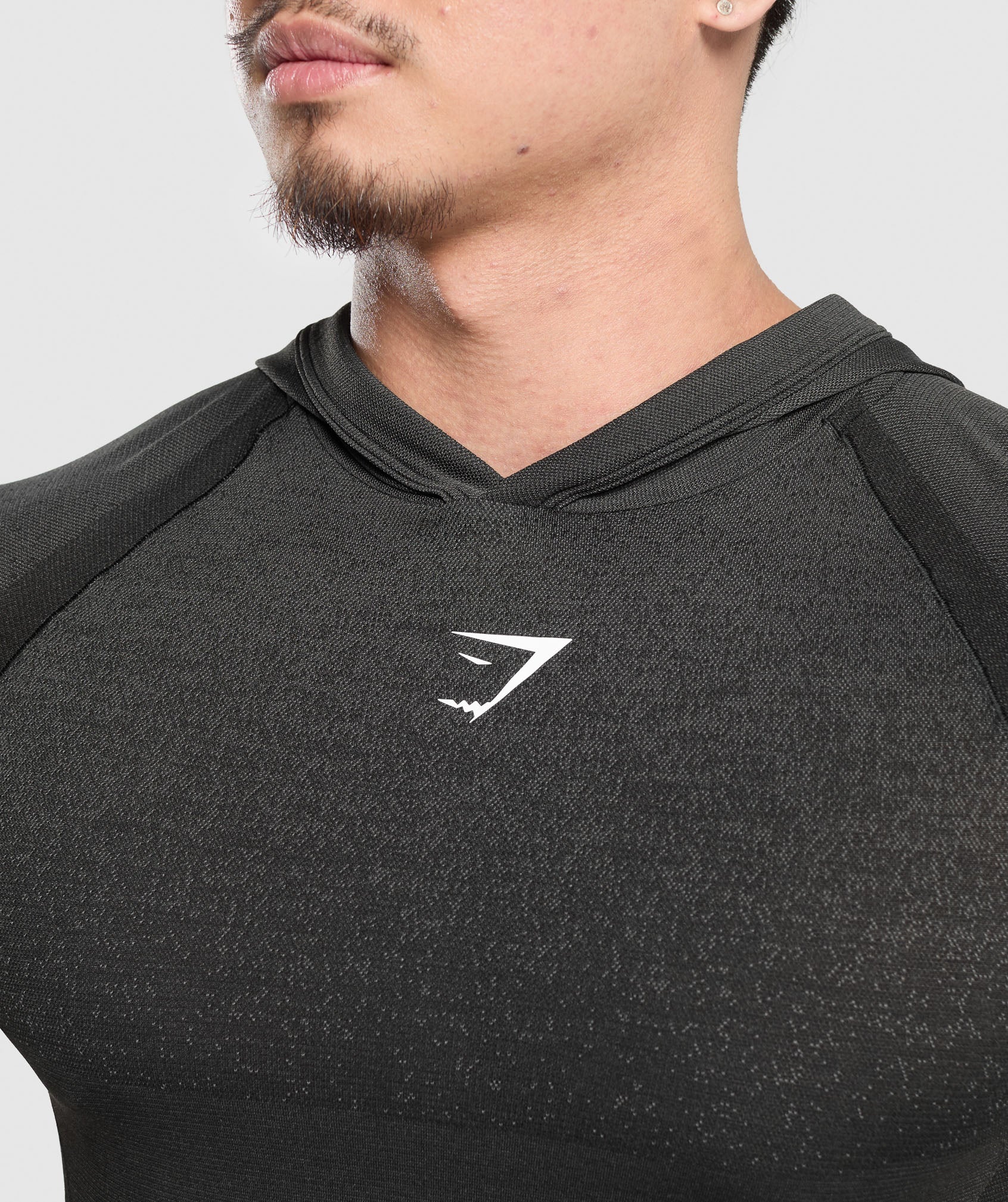 Gymshark Shadow Seamless Hoodie - Black - Image 6