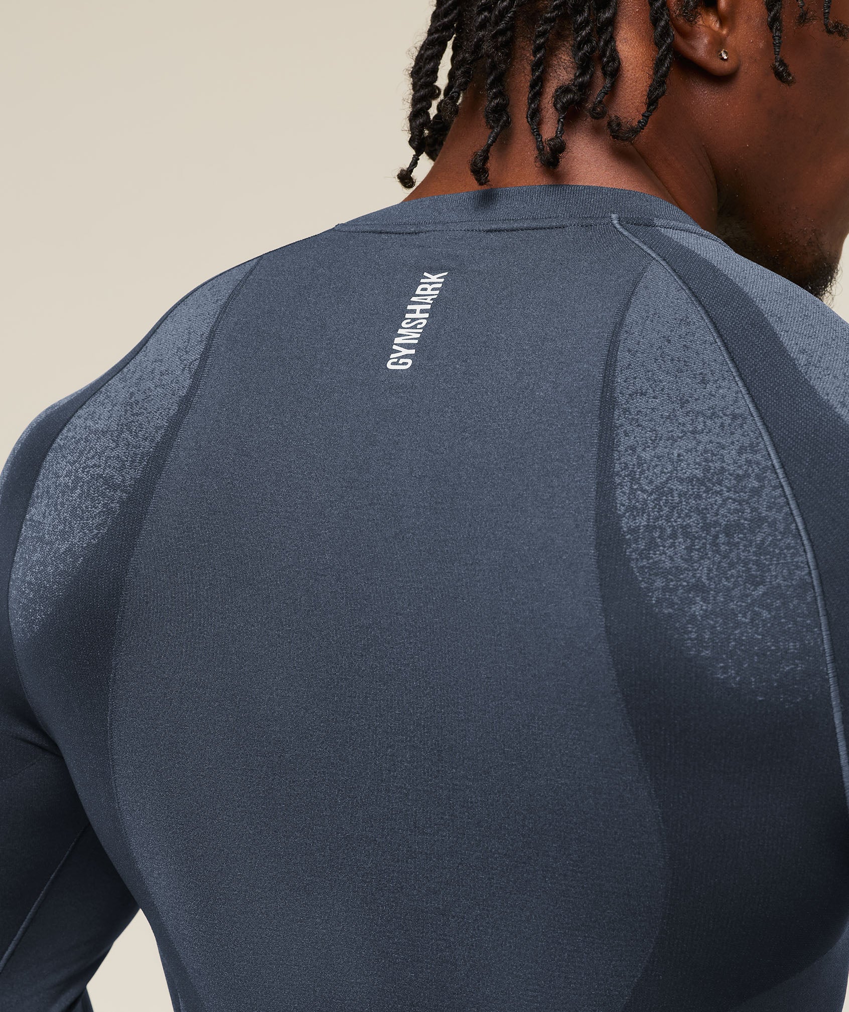 Gymshark Shadow Seamless Long Sleeve T-Shirt - Heavy Blue - Image 5