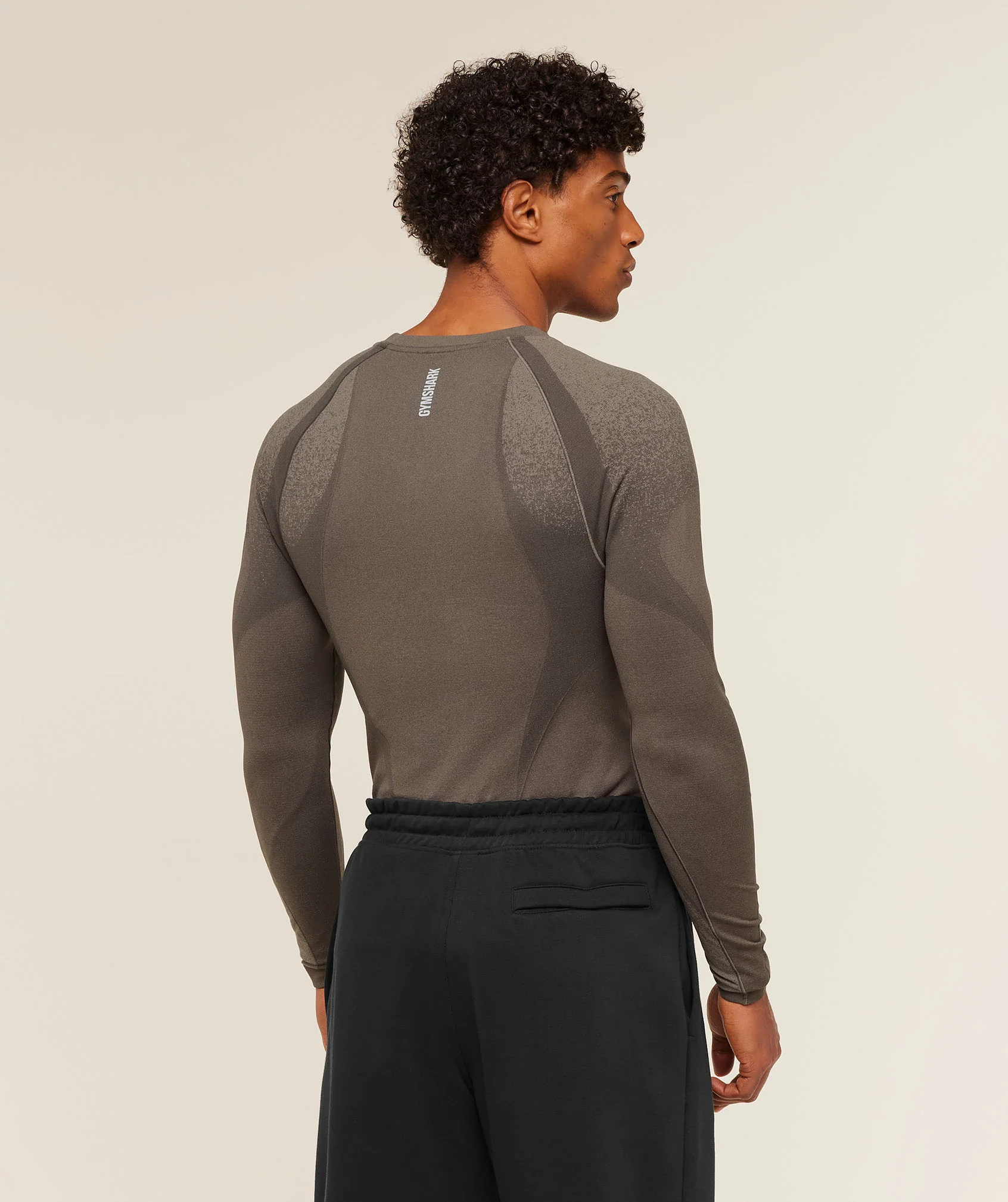 Gymshark Shadow Seamless Long Sleeve T-Shirt - Camo Brown - Image 2