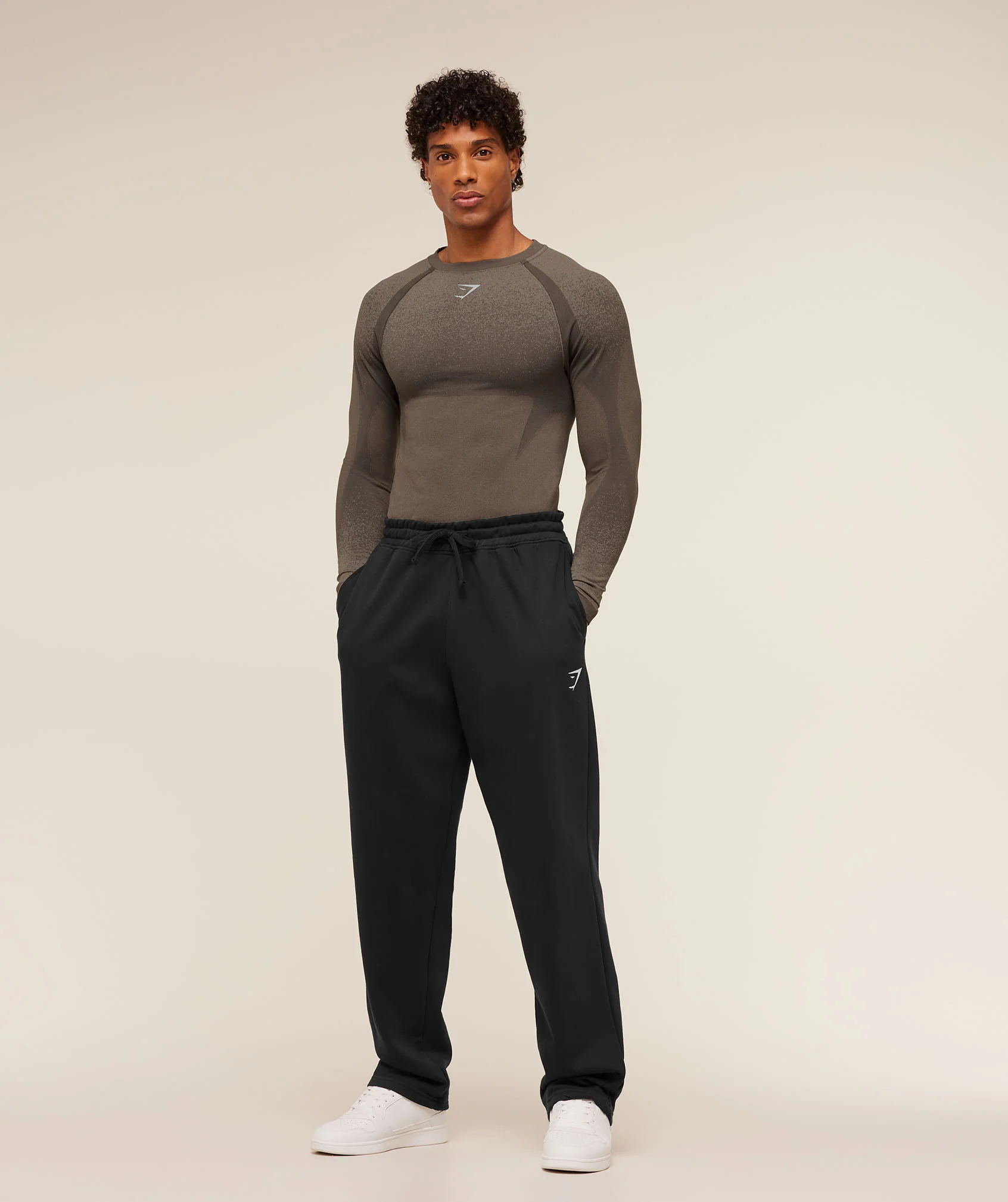 Gymshark Shadow Seamless Long Sleeve T-Shirt - Camo Brown - Image 4