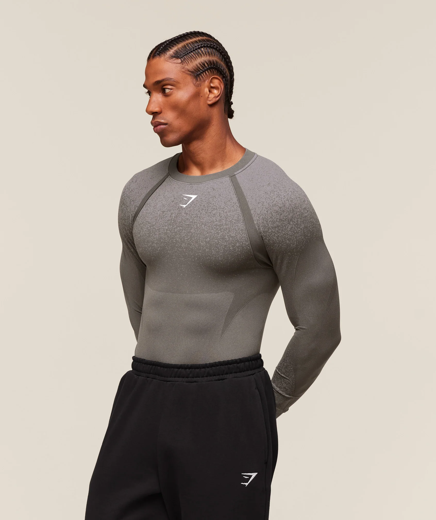Gymshark Shadow Seamless Long Sleeve T-Shirt - Meteor Grey - Image 3
