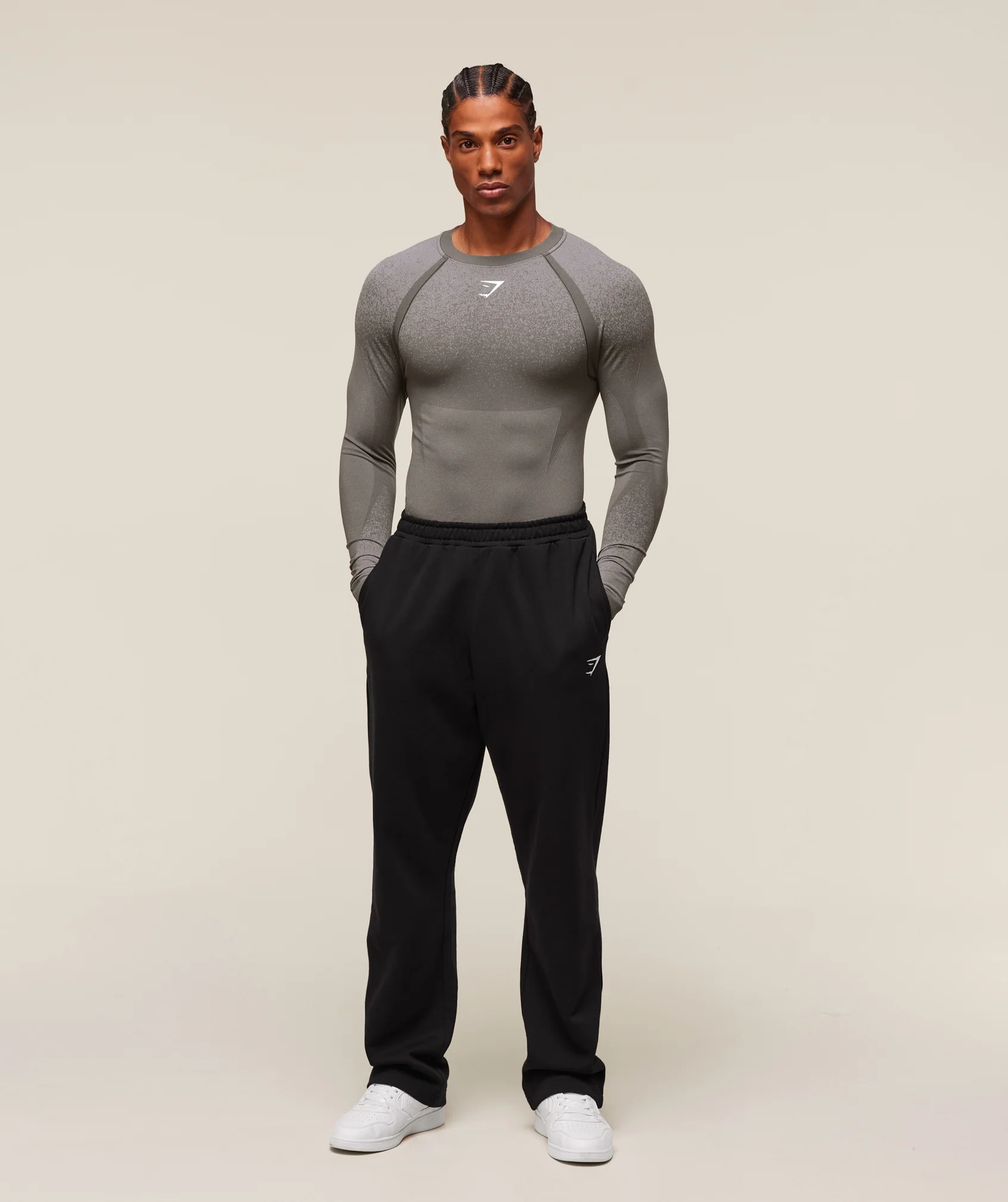Gymshark Shadow Seamless Long Sleeve T-Shirt - Meteor Grey - Image 4