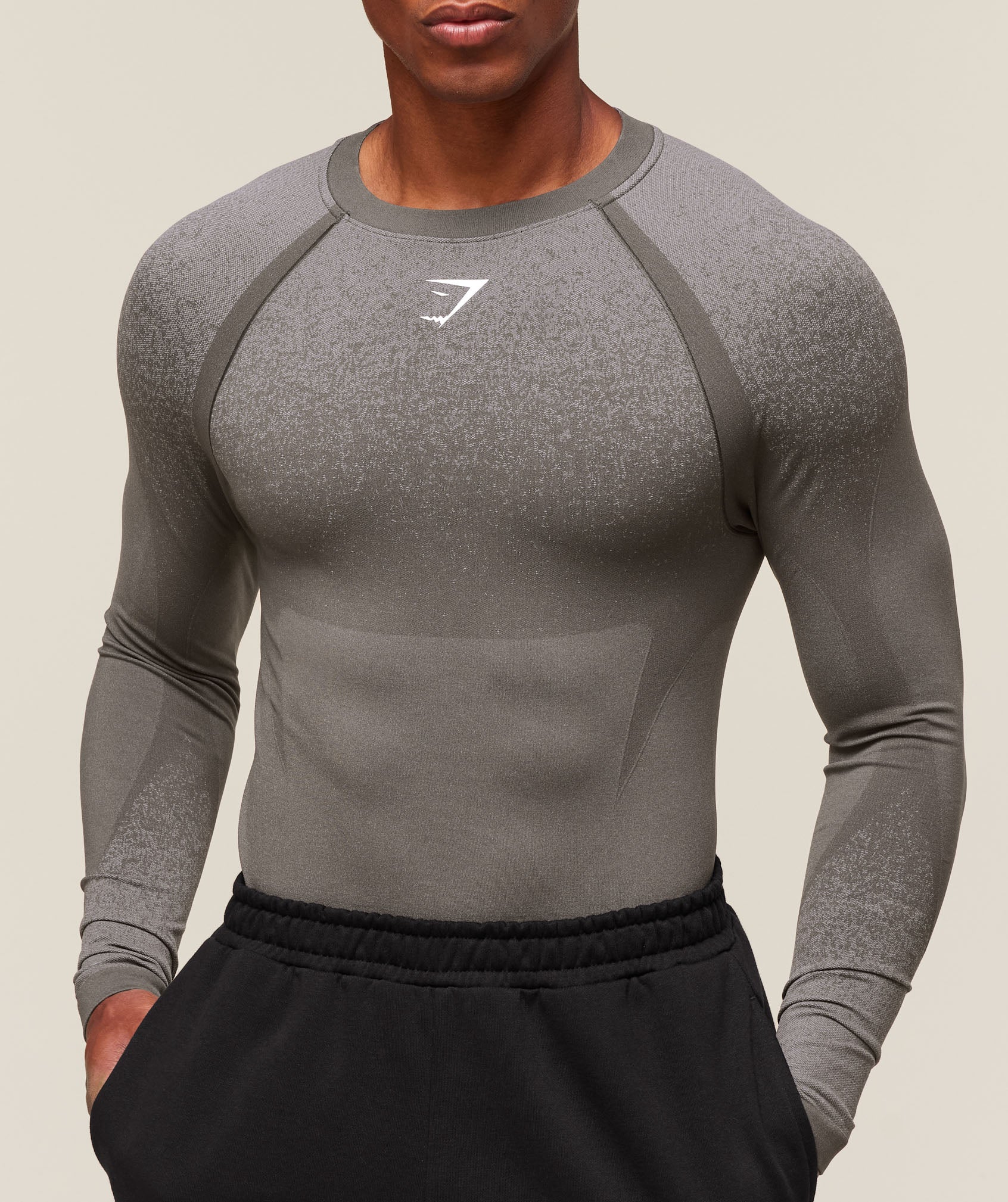 Gymshark Shadow Seamless Long Sleeve T-Shirt - Meteor Grey - Image 6