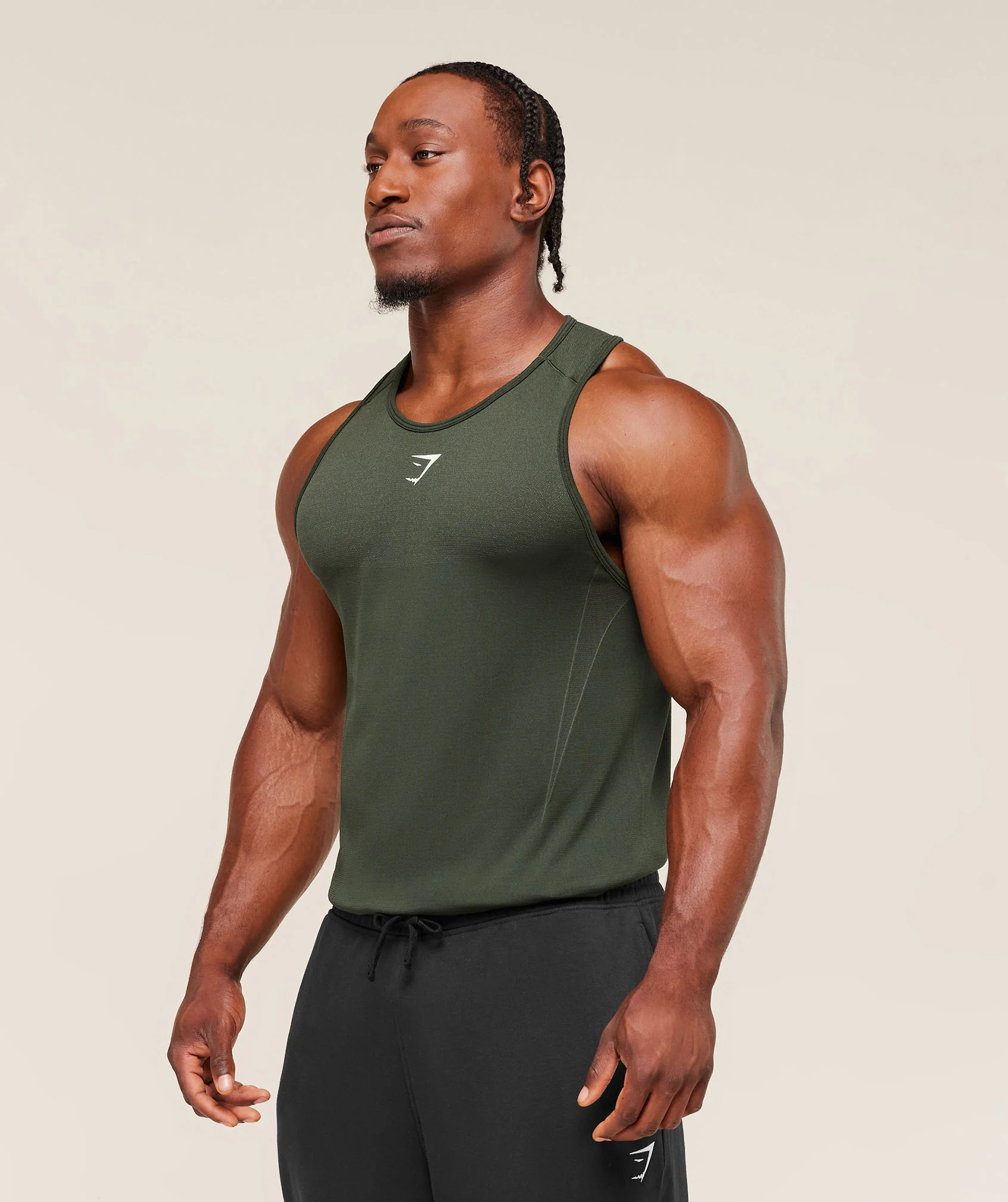 Gymshark Shadow Seamless Stringer - Trail Green - Image 3