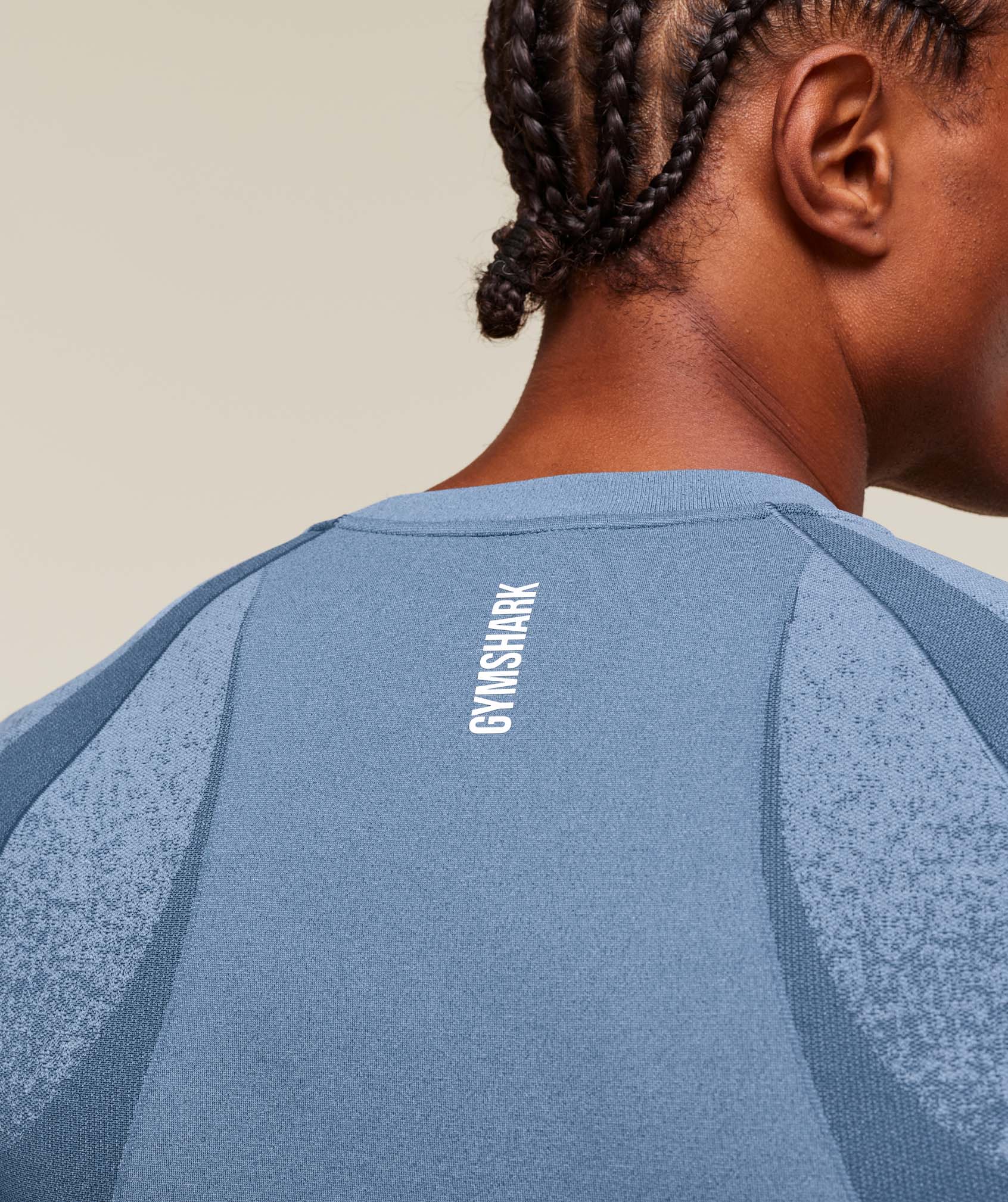 Gymshark Shadow Seamless T Shirt - Faded Blue - Image 6