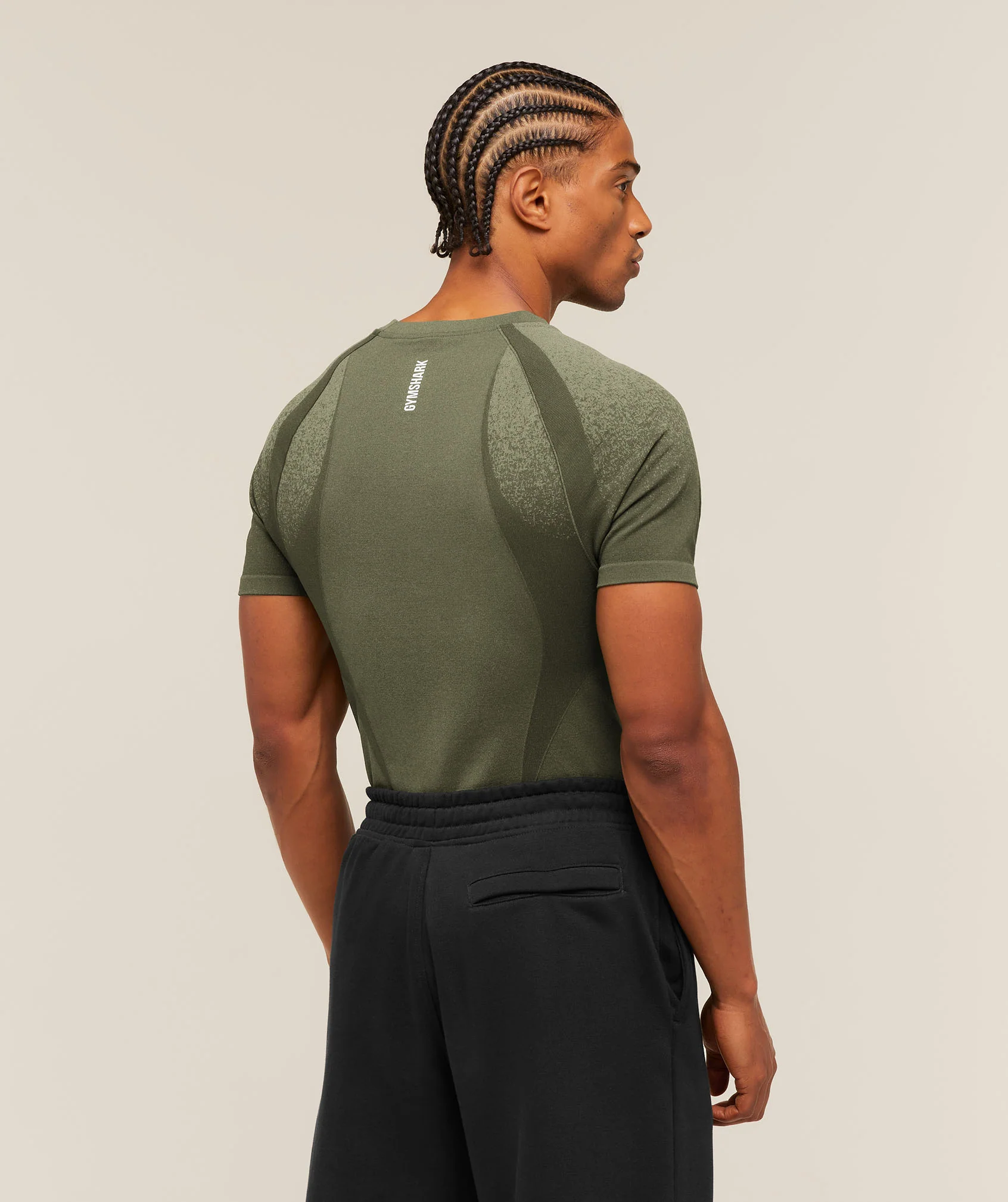 Gymshark Shadow Seamless T Shirt - Core Olive - Image 2