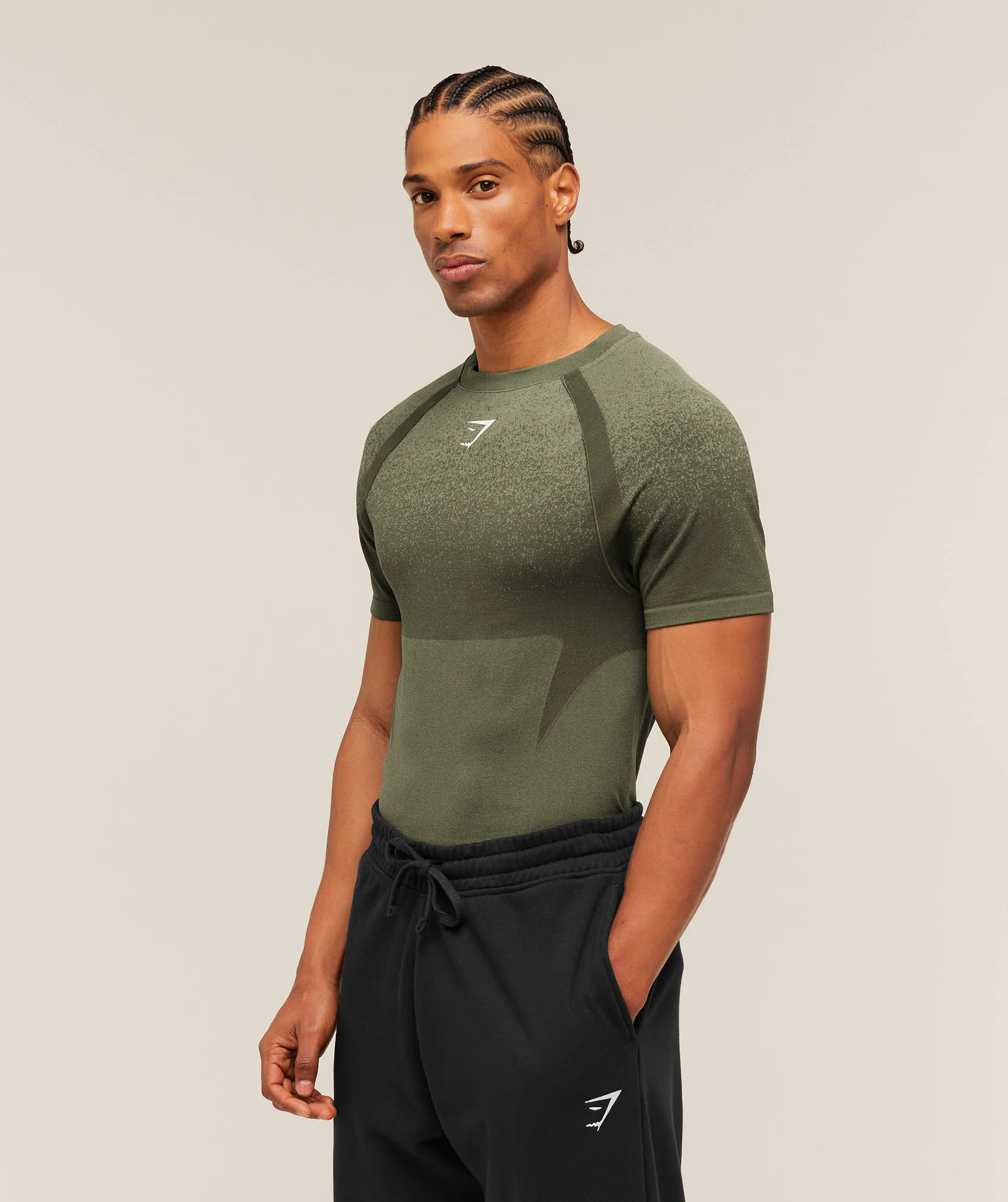 Gymshark Shadow Seamless T Shirt - Core Olive - Image 3