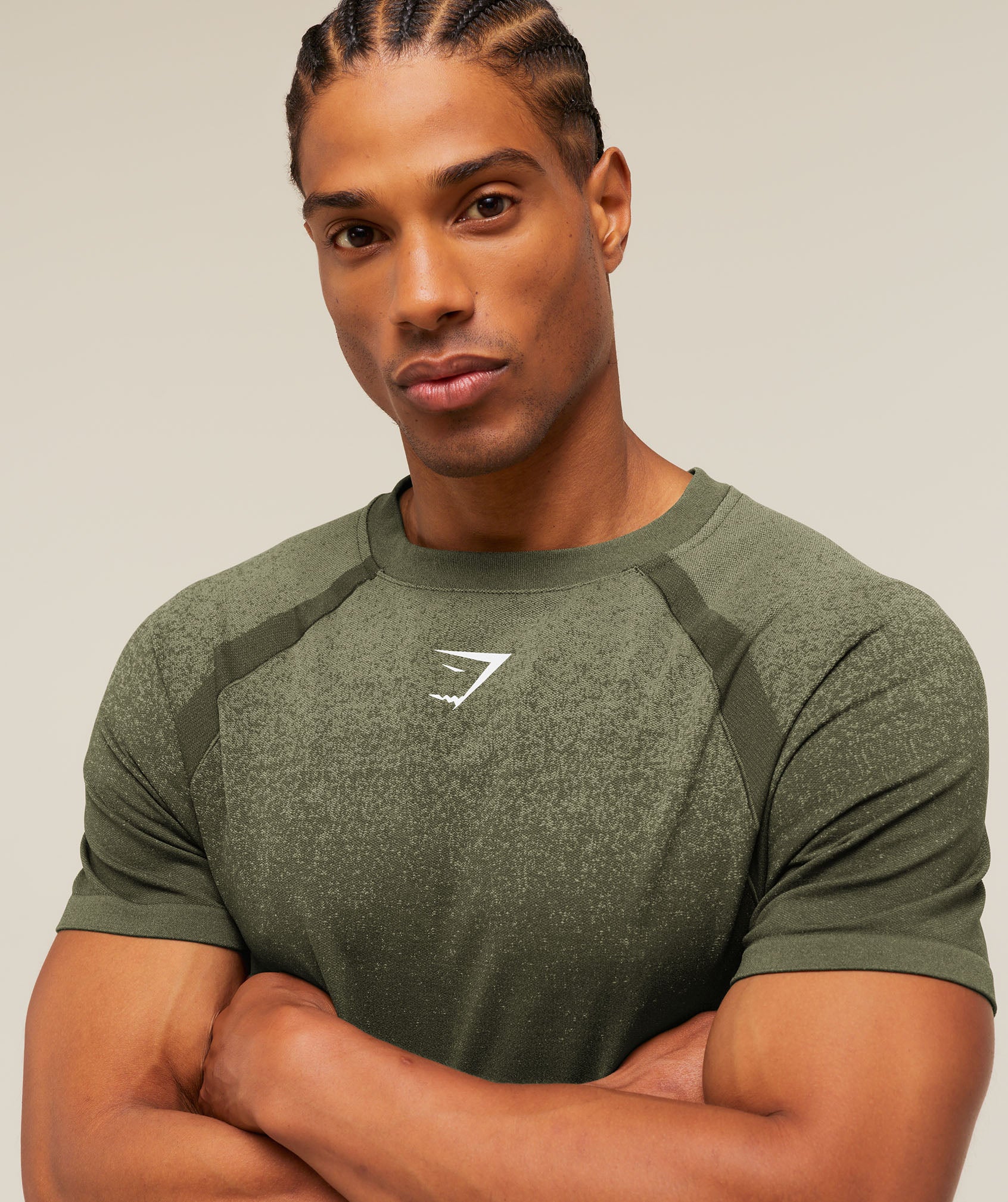 Gymshark Shadow Seamless T Shirt - Core Olive - Image 4