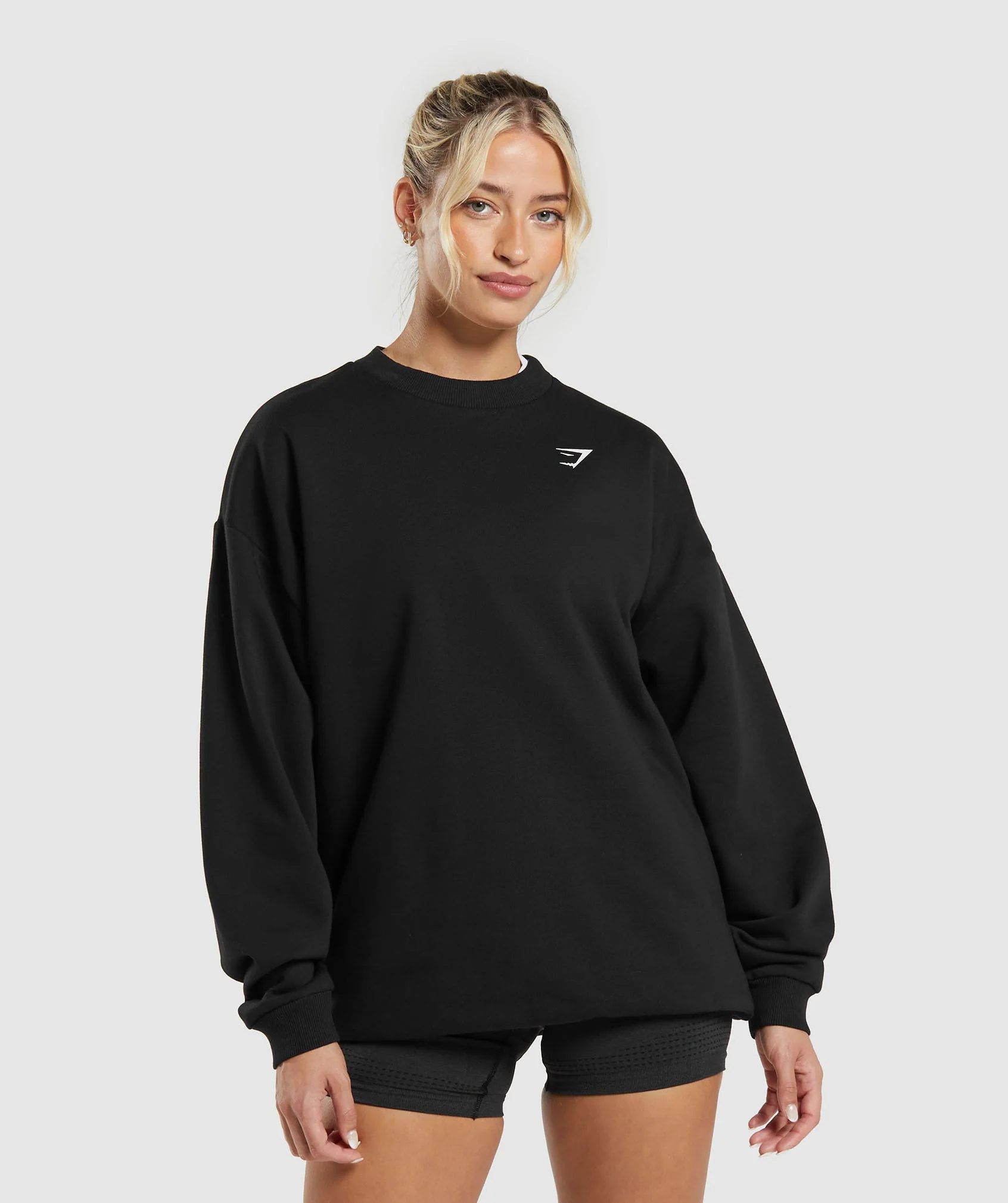 Gymshark Shark Attack Oversized Sweatshirt - Black - Image 2