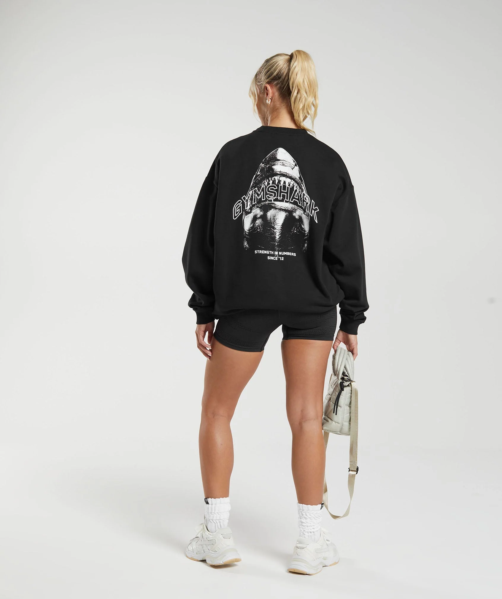 Gymshark Shark Attack Oversized Sweatshirt - Black - Image 3