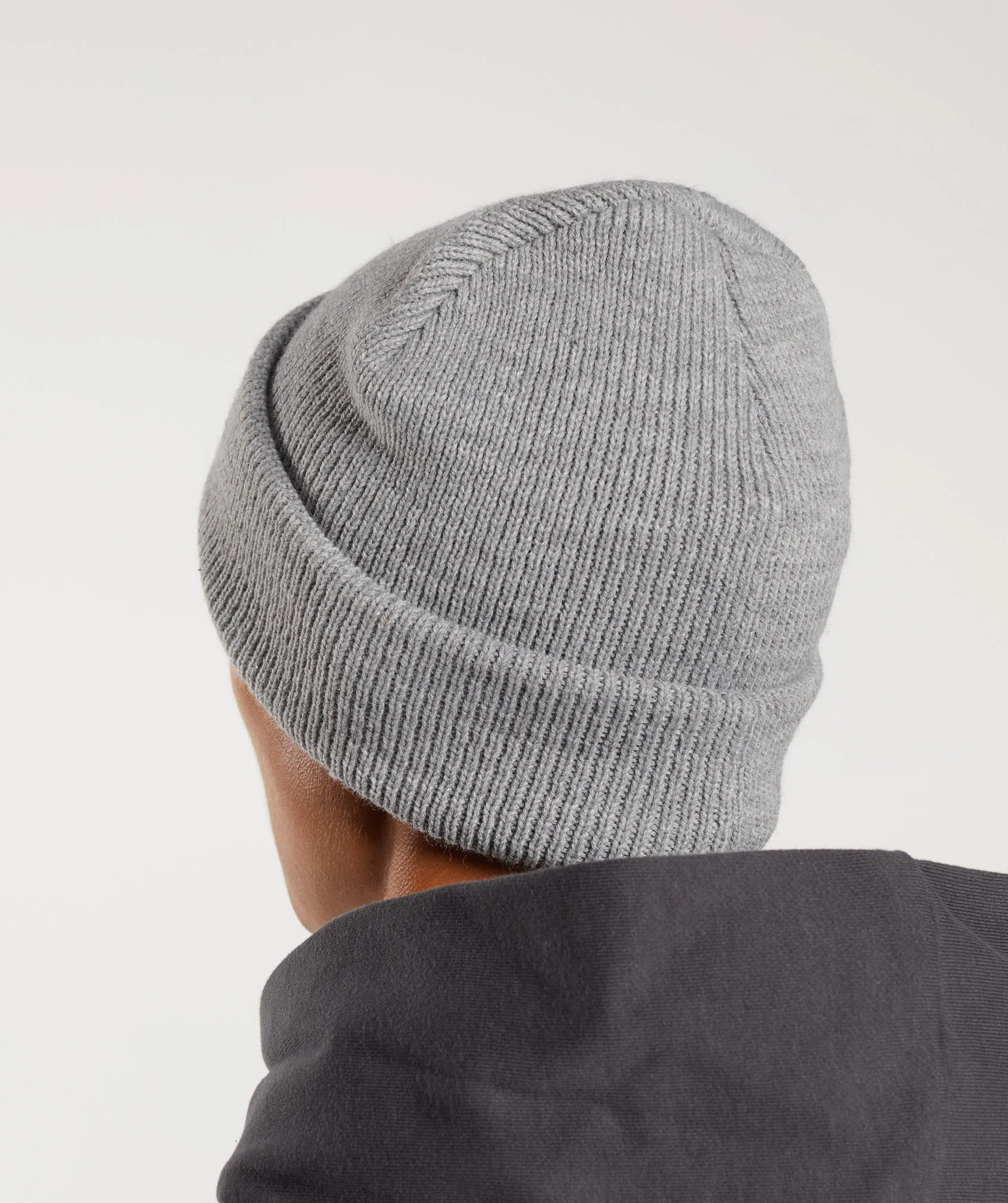 Gymshark Sharkhead Beanie - Light Grey Core Marl - Image 4