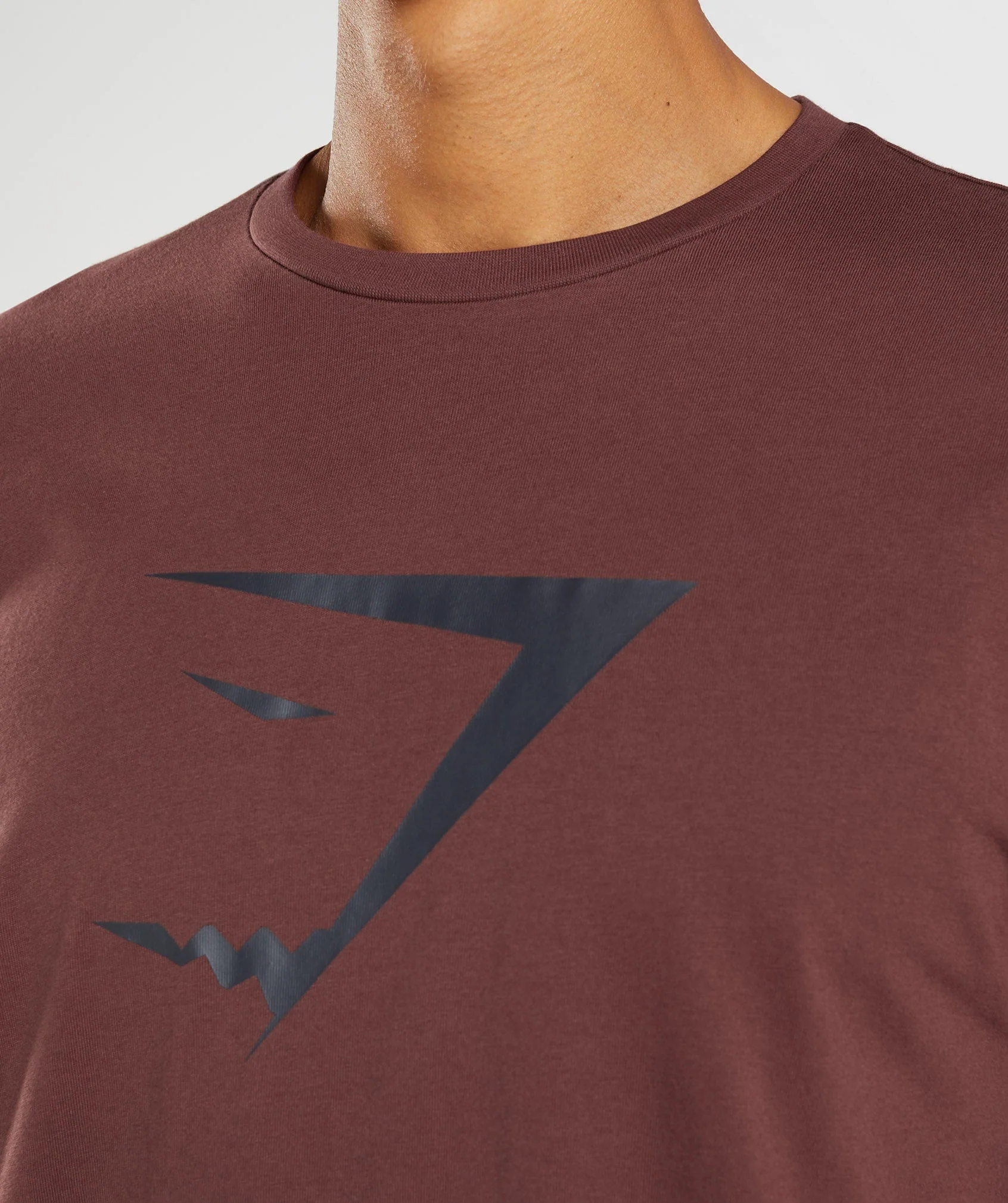 Gymshark Sharkhead Infill T-Shirt - Cherry Brown - Image 3