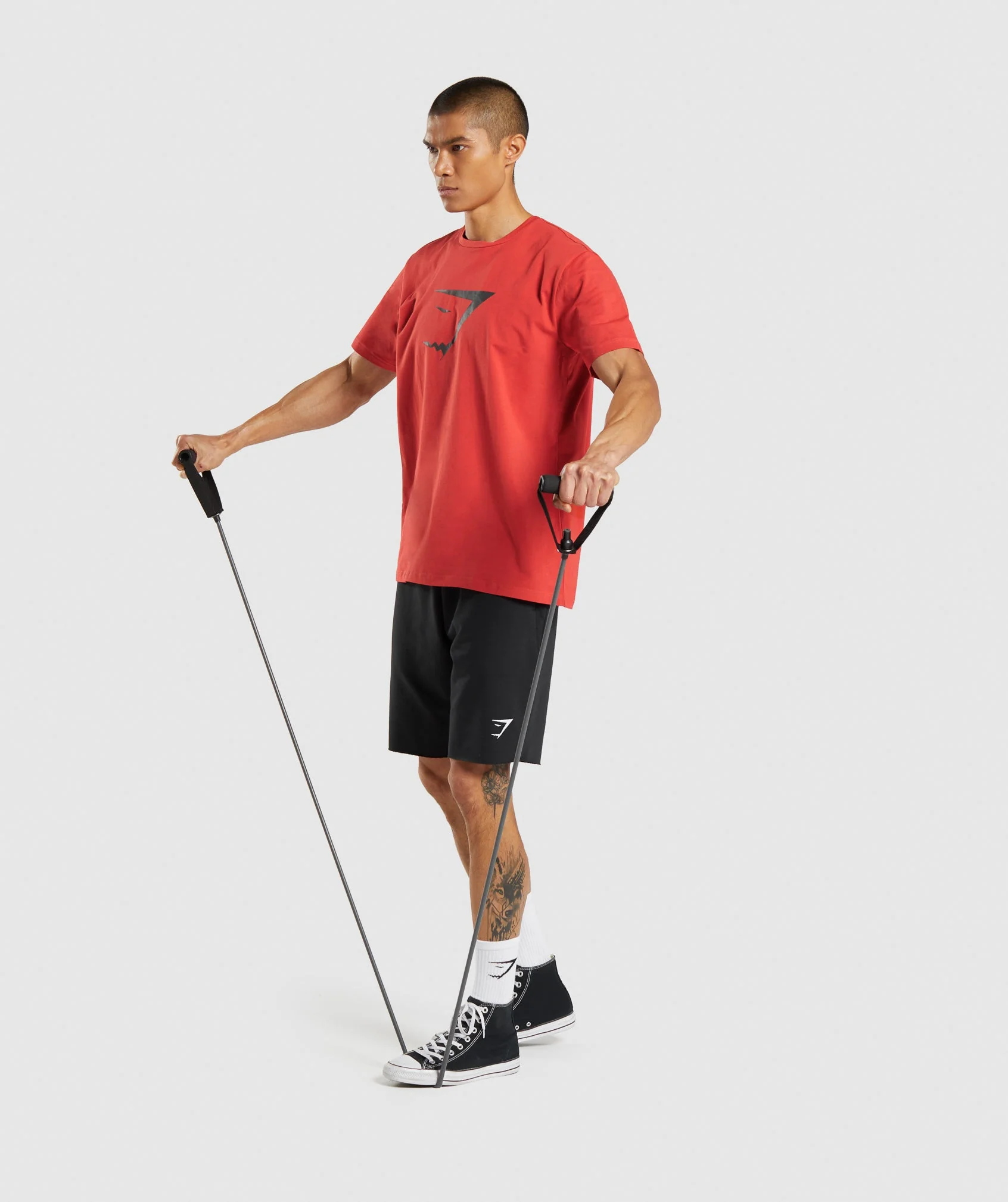 Gymshark Sharkhead Infill T-Shirt - Red - Image 4