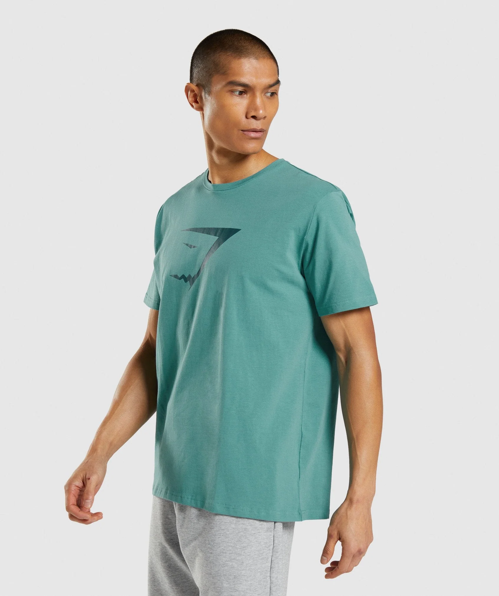 Gymshark Sharkhead Infill T-Shirt - Teal - Image 3