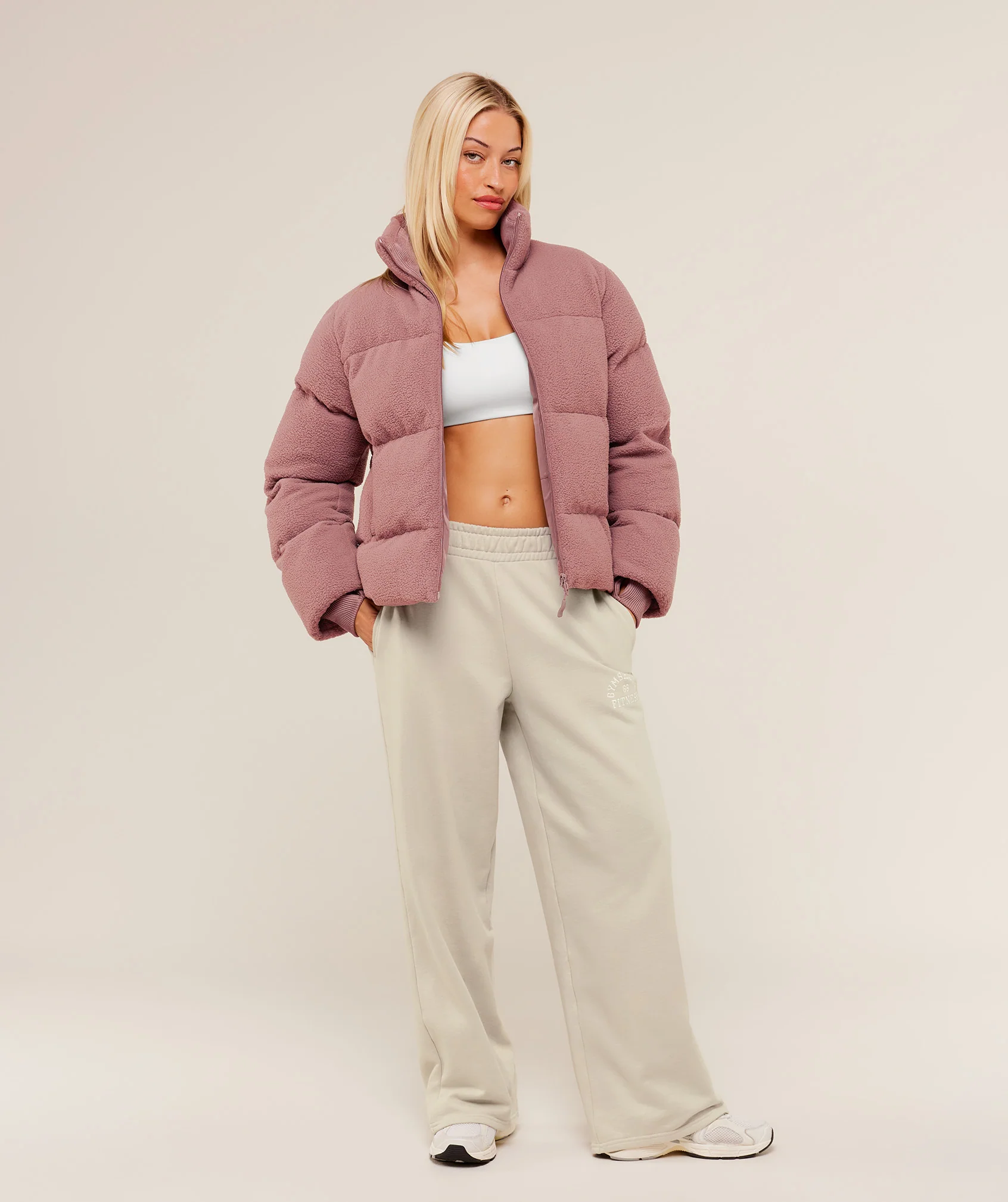 Gymshark Sherpa Puffer Jacket - Chestnut Pink - Image 7