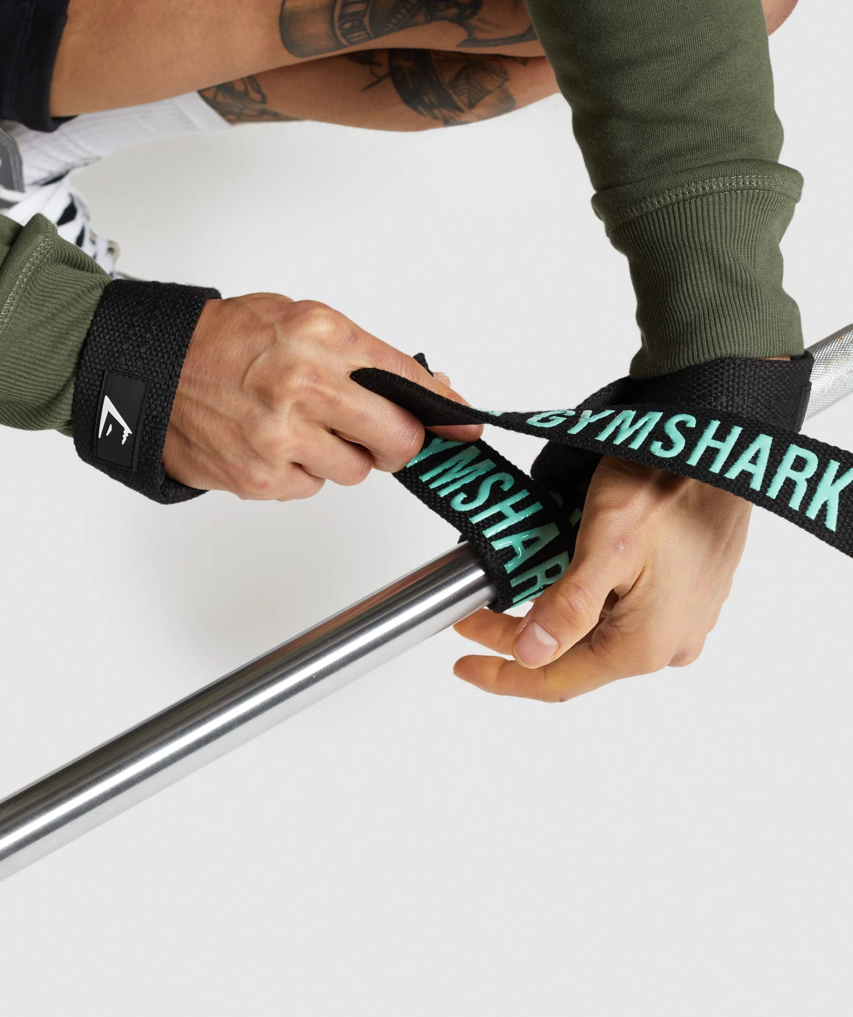 Gymshark Silicone Lifting Straps - Black/Blue - Image 3