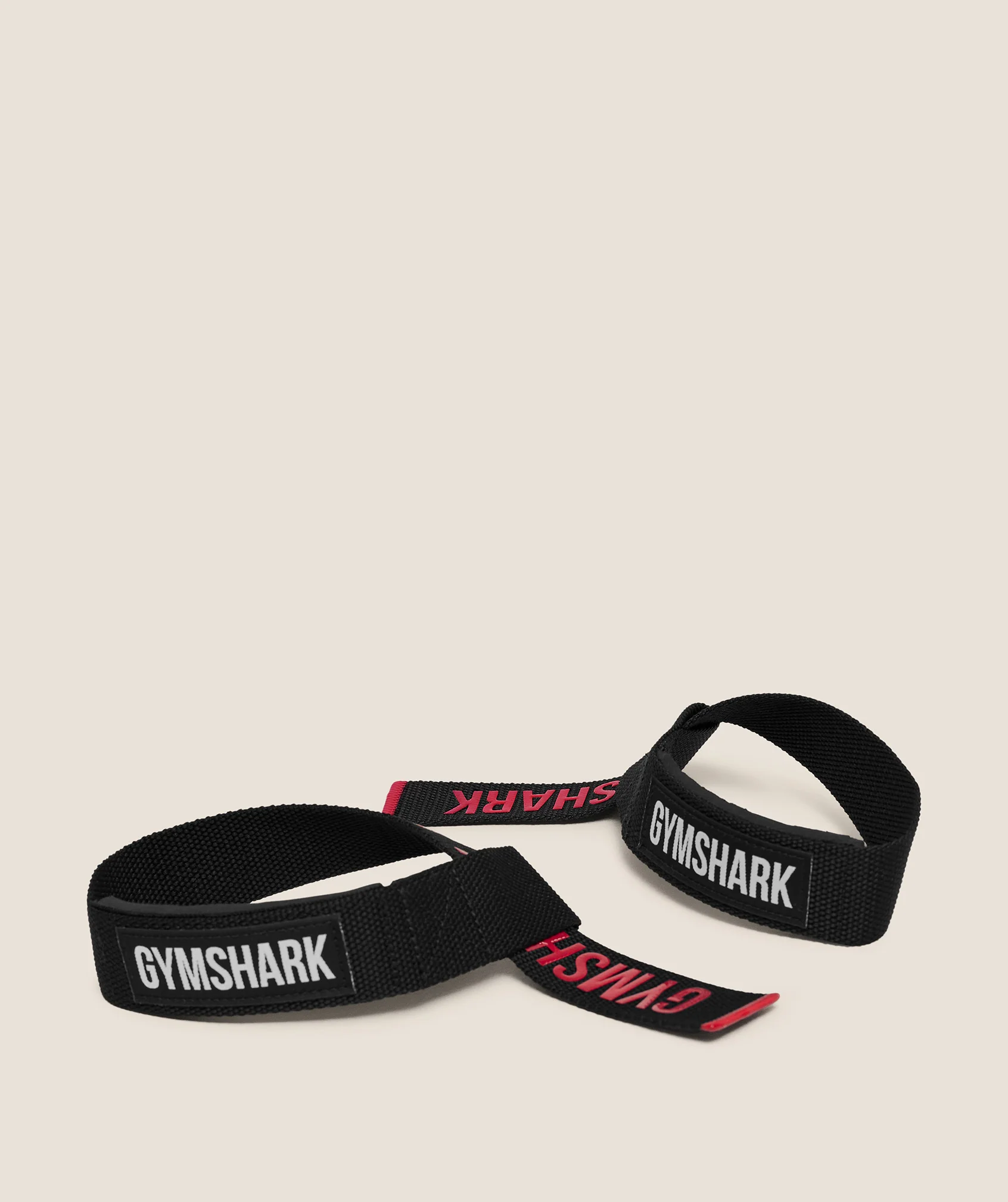 Gymshark Silicone Lifting Straps - Black/Carmine Red - Image 2