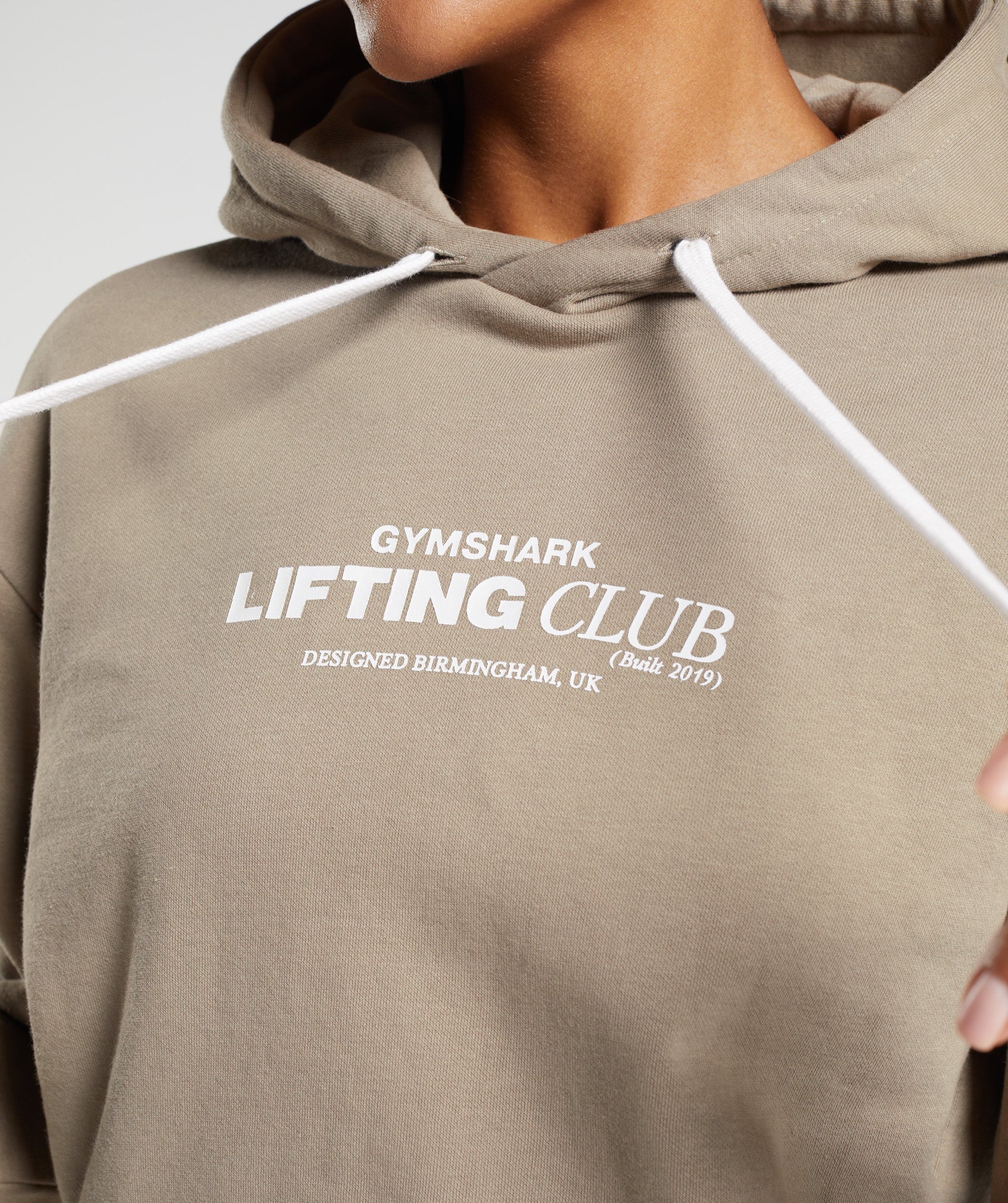 Gymshark Social Club Oversized Hoodie - Cement Brown - Image 6