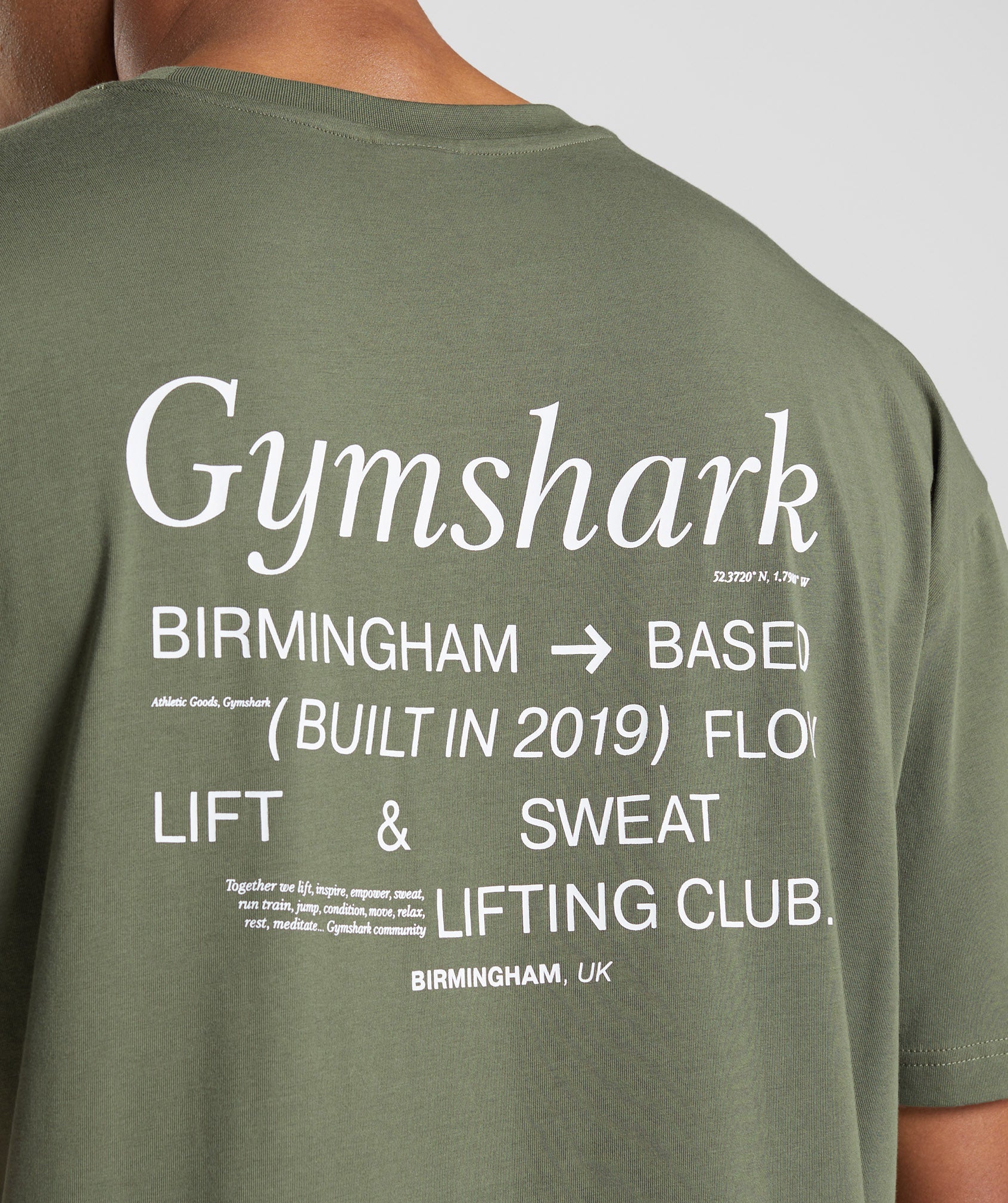 Gymshark Social Club Oversized T-Shirt - Core Olive - Image 2